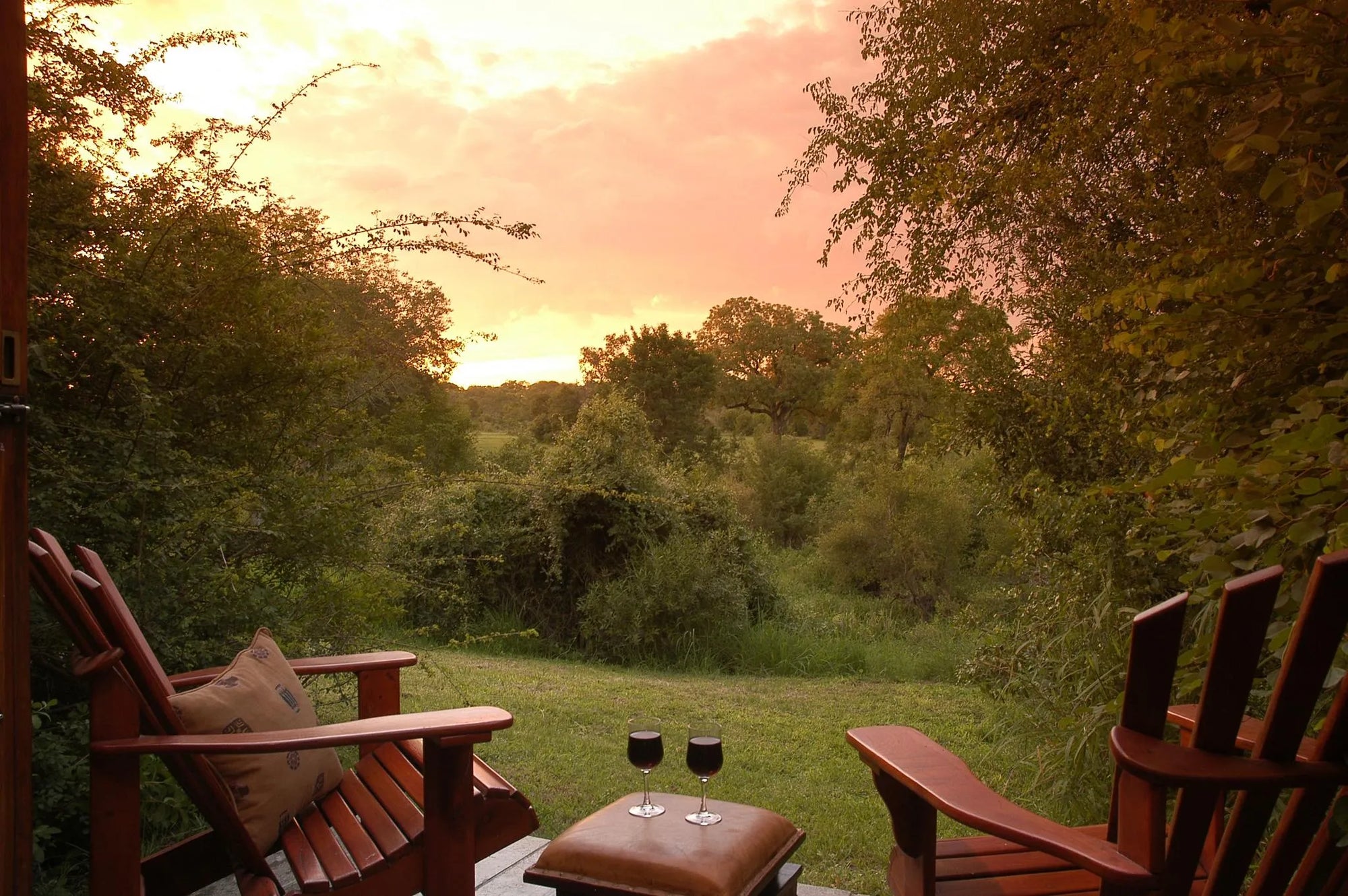 View from Luxury Suite at Sabi Sabi Bush Lodge, Sabi Sand Nature Reserve, South Africa.