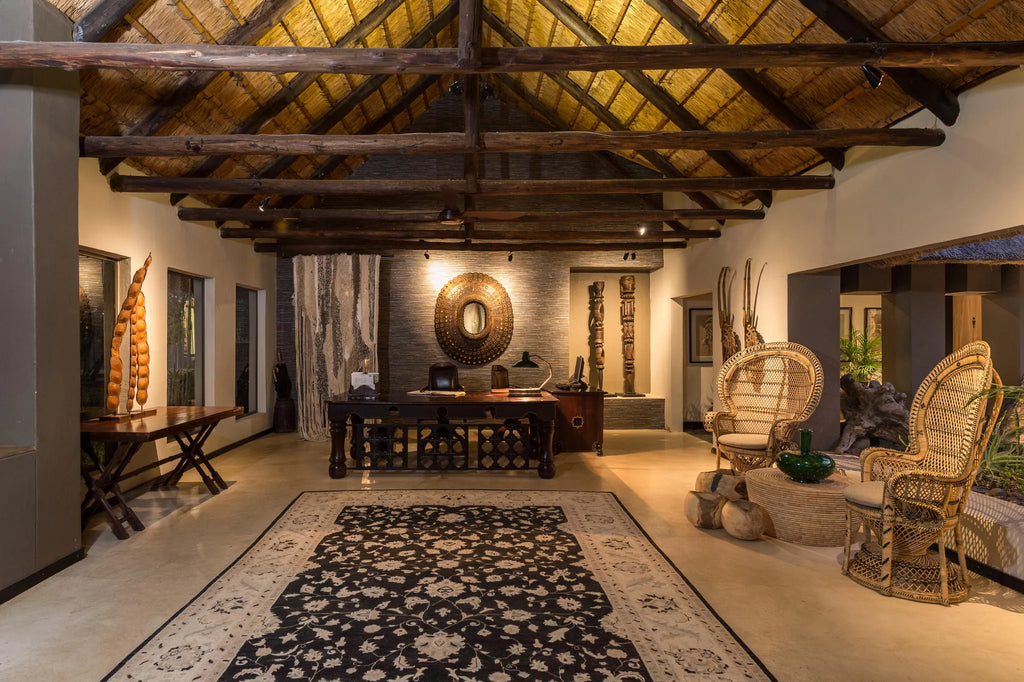 Reception at Sabi Sabi Bush Lodge, Sabi Sand Nature Reserve, South Africa.