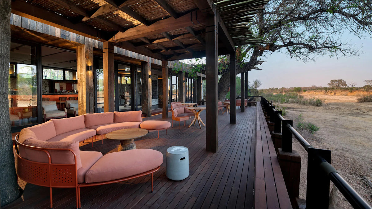 Ngala Tented Camp main area at andBeyond Ngala Tented Camp, Ngala Private Game Reserve, South Africa.