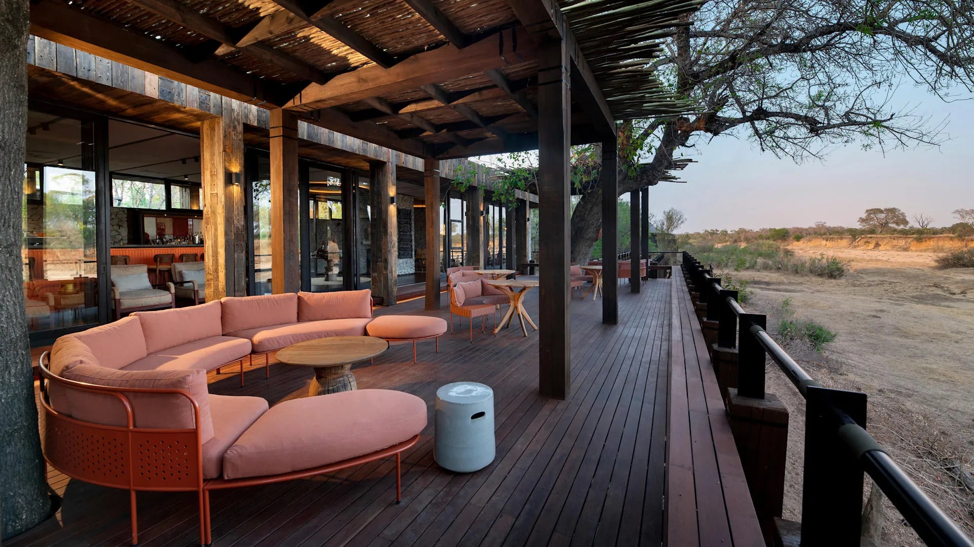Ngala Tented Camp main area at andBeyond Ngala Tented Camp, Ngala Private Game Reserve, South Africa.