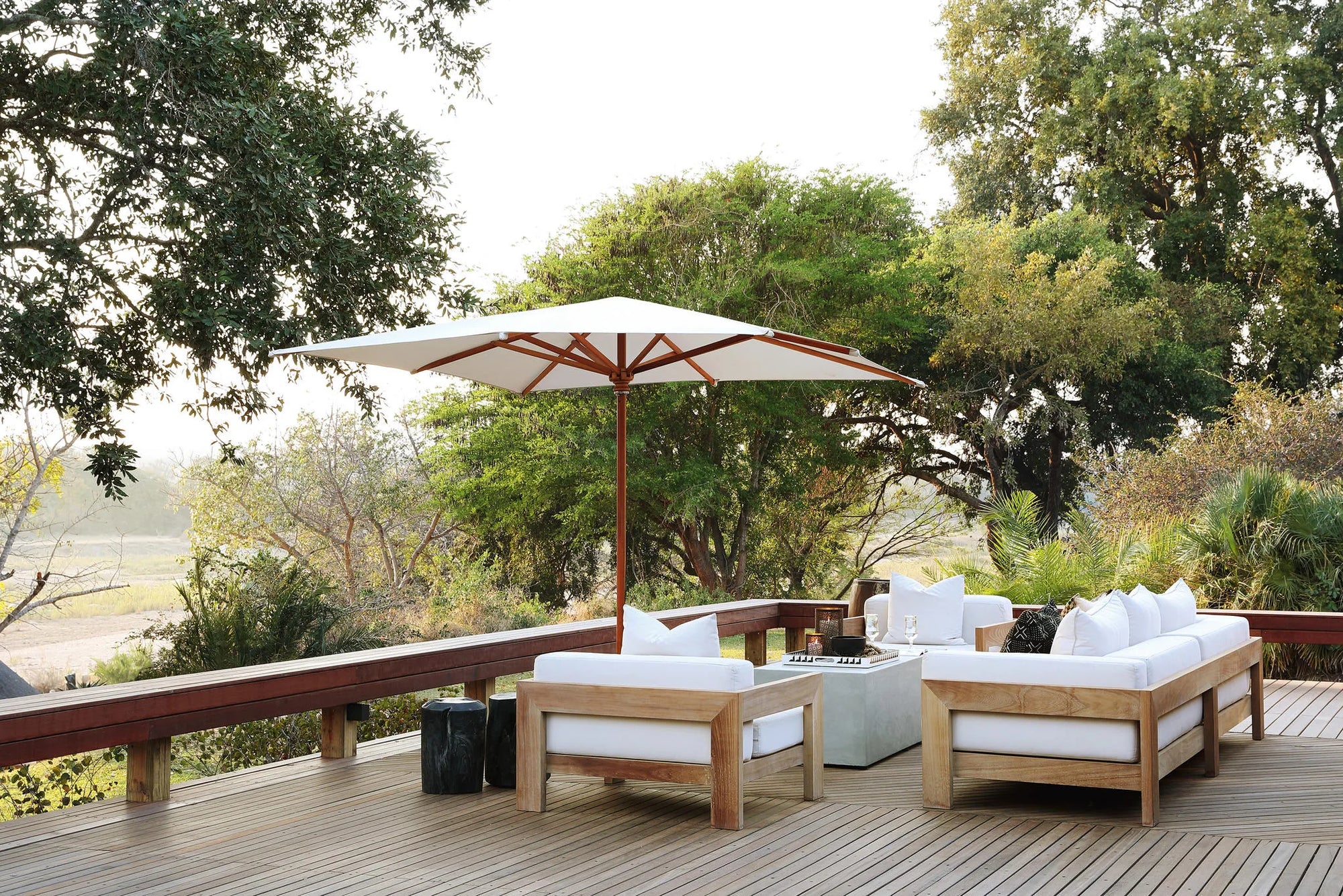 MalaMala Camp Deck at MalaMala Camp, MalaMala Game Reserve, South Africa.