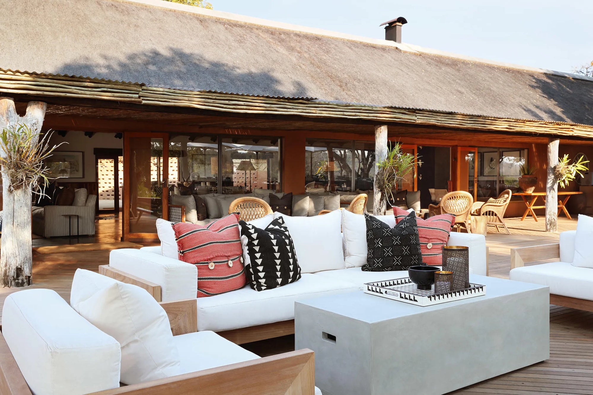 MalaMala Camp Deck at MalaMala Camp, MalaMala Game Reserve, South Africa.