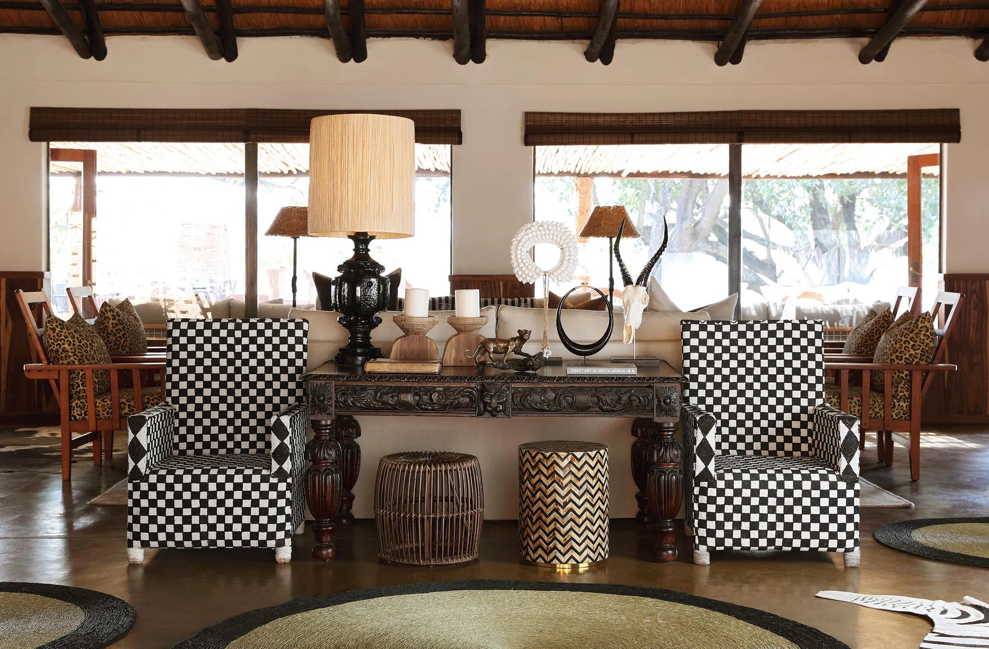 MalaMala Camp Lounge at MalaMala Camp, MalaMala Game Reserve, South Africa.