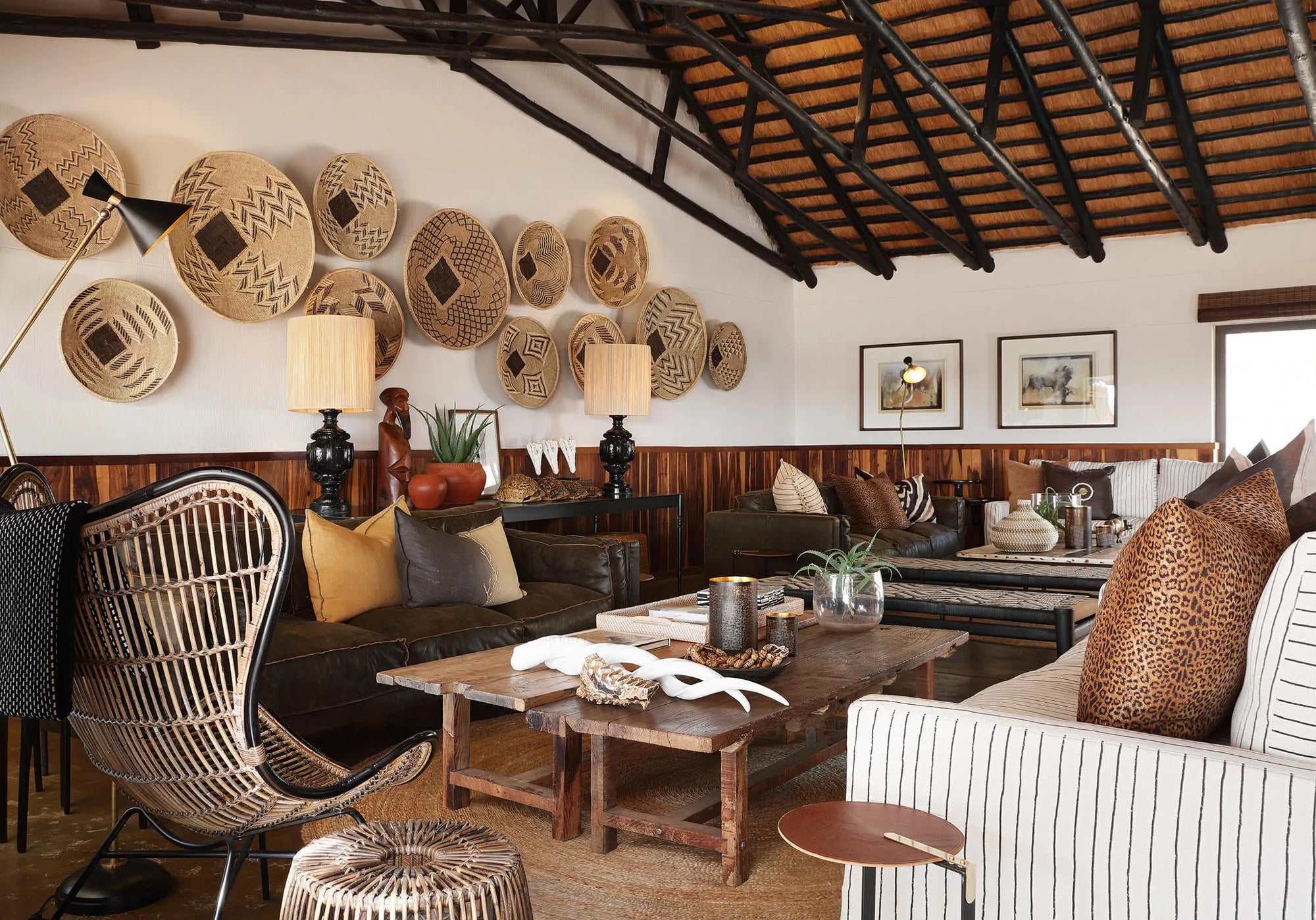 MalaMala Camp lounge at MalaMala Camp, MalaMala Game Reserve, South Africa.