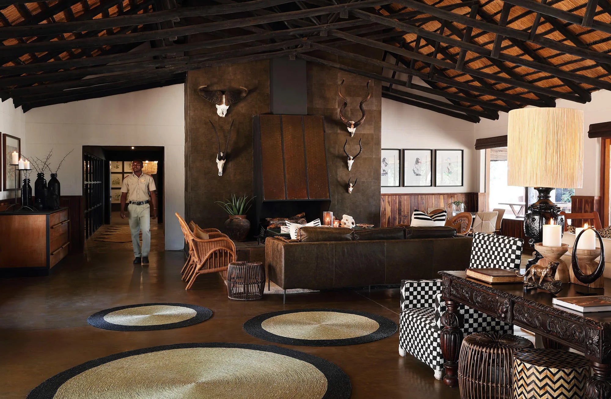 MalaMala Camp lounge at MalaMala Camp, MalaMala Game Reserve, South Africa.