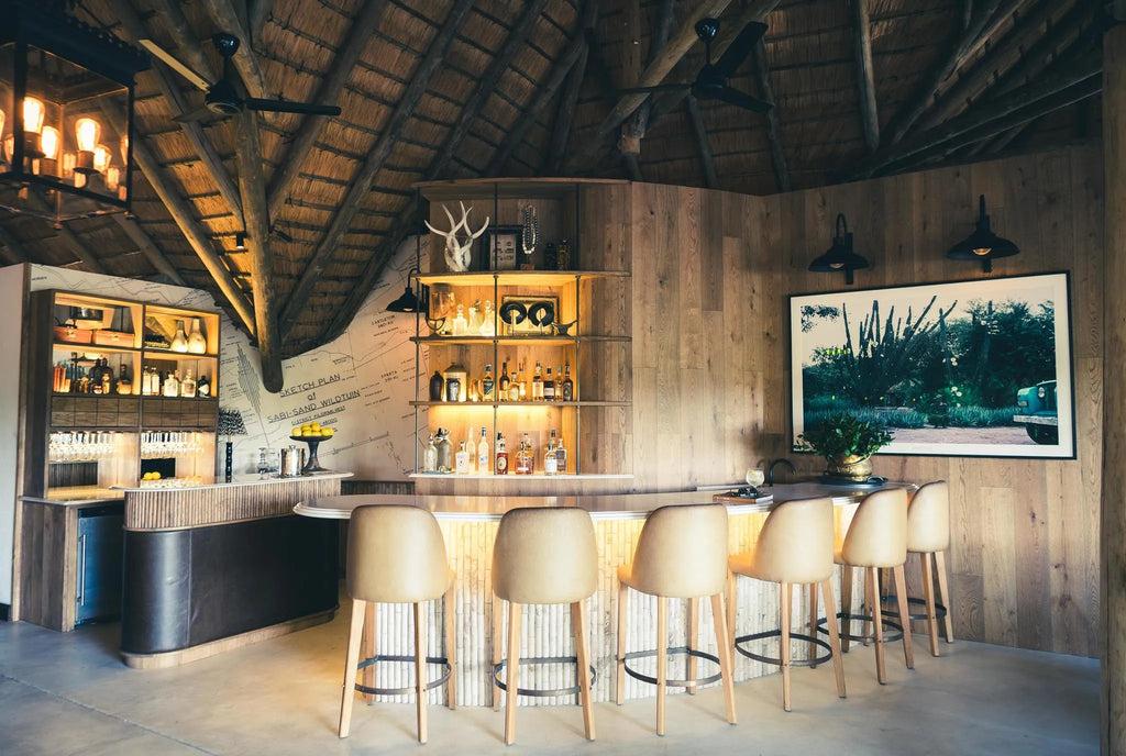 Pioneer Camp Bar at Londolozi Pioneer Camp, Londolozi Game Reserve, South Africa.