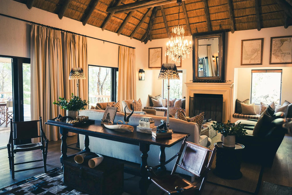 Pioneer Camp Luxury Suite - Explorer Lounge at Londolozi Pioneer Camp, Londolozi Game Reserve, South Africa.