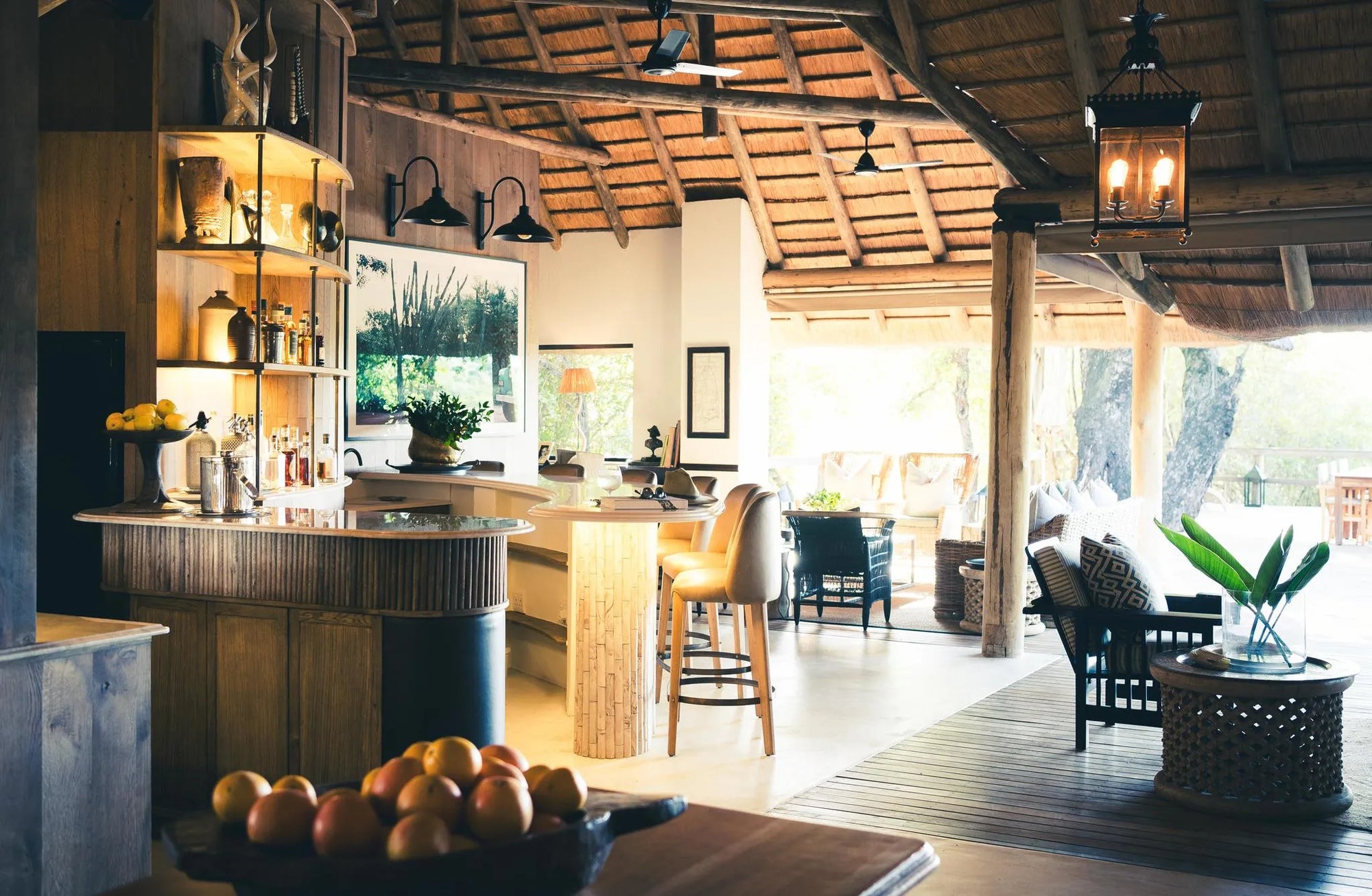 Pioneer Bar at Londolozi Pioneer Camp, Londolozi Game Reserve, South Africa.