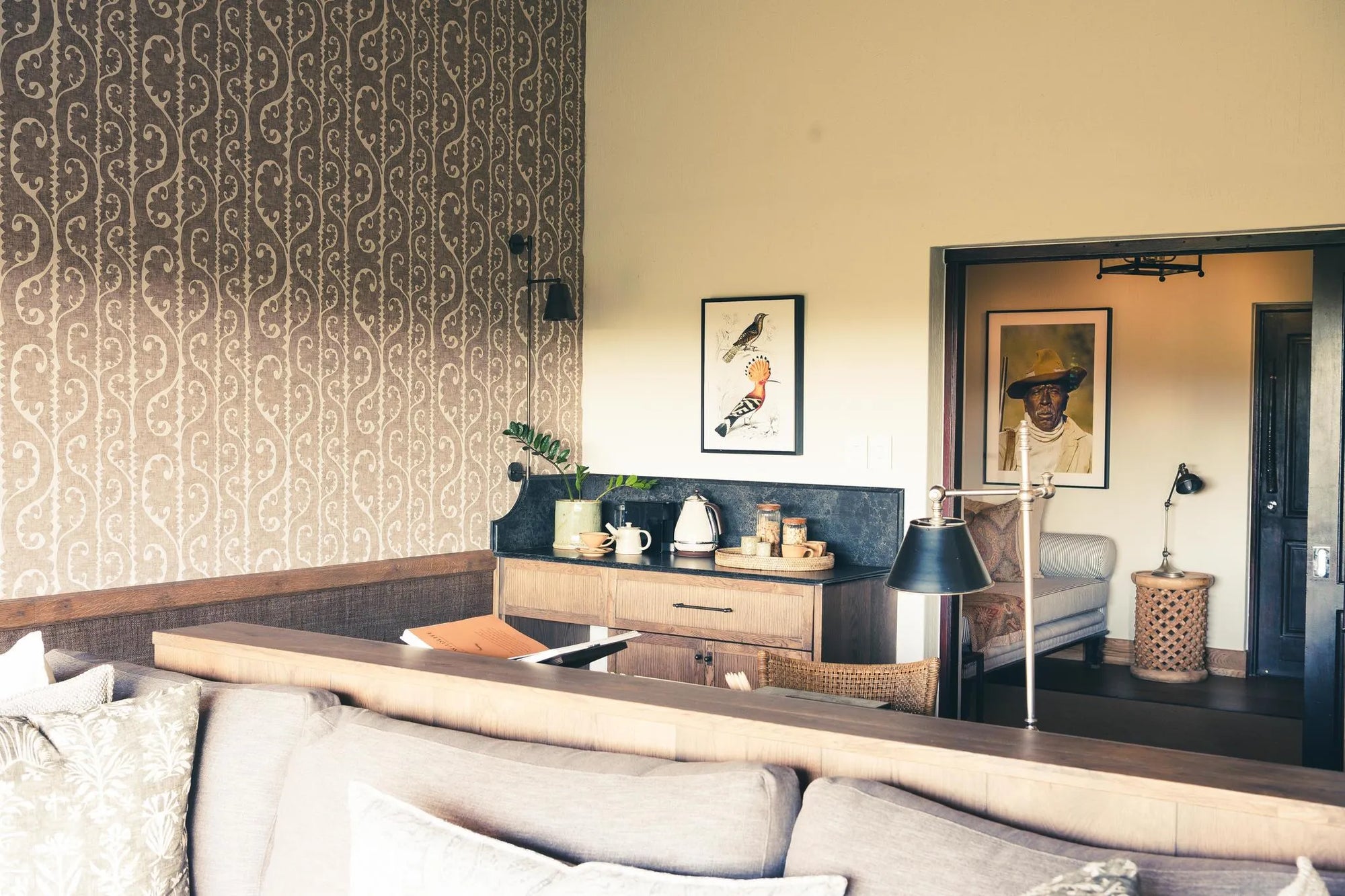 Pioneer Camp Luxury Suite - Lounge at Londolozi Pioneer Camp, Londolozi Game Reserve, South Africa.