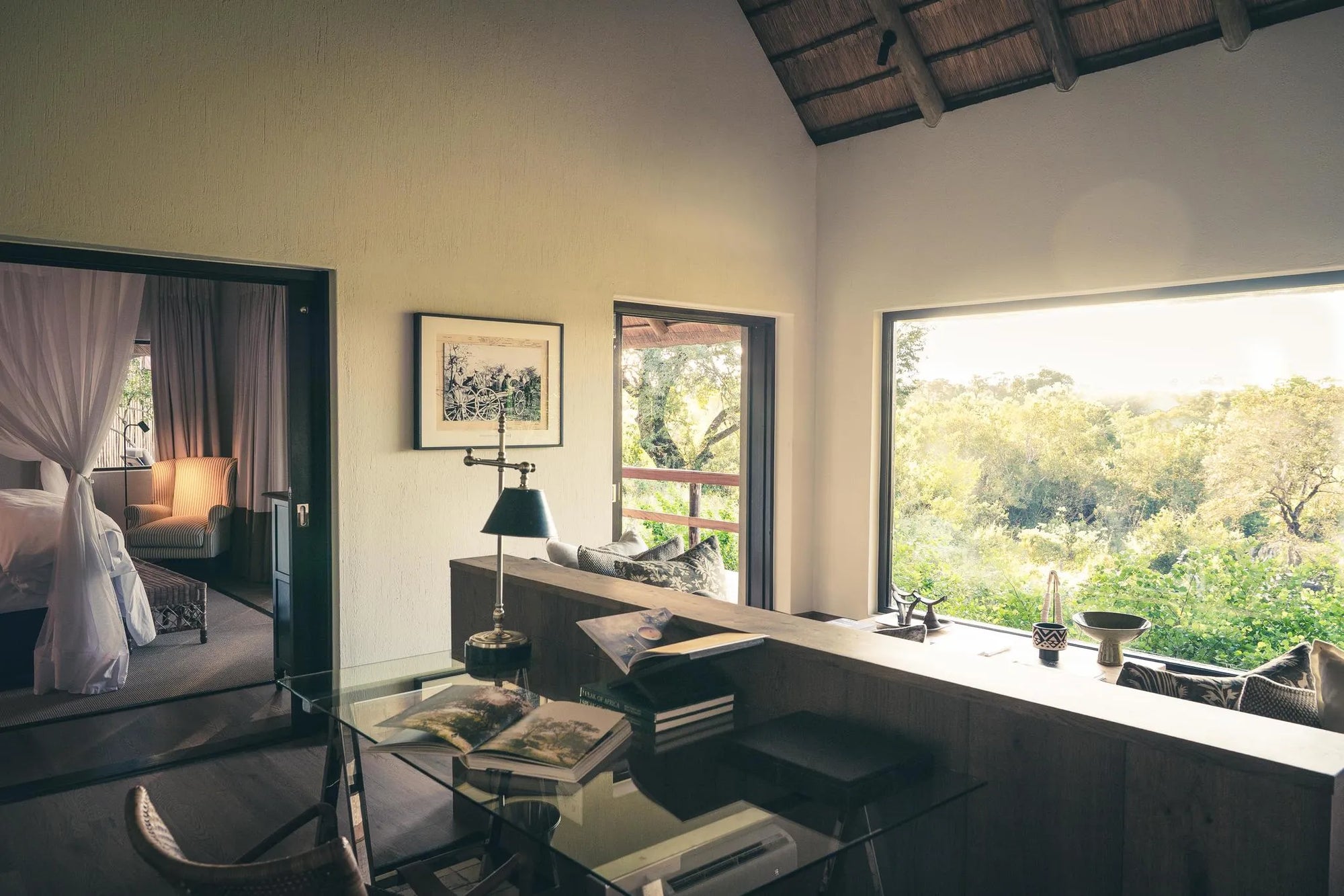 Pioneer Camp Luxury Suite - Lounge at Londolozi Pioneer Camp, Londolozi Game Reserve, South Africa.