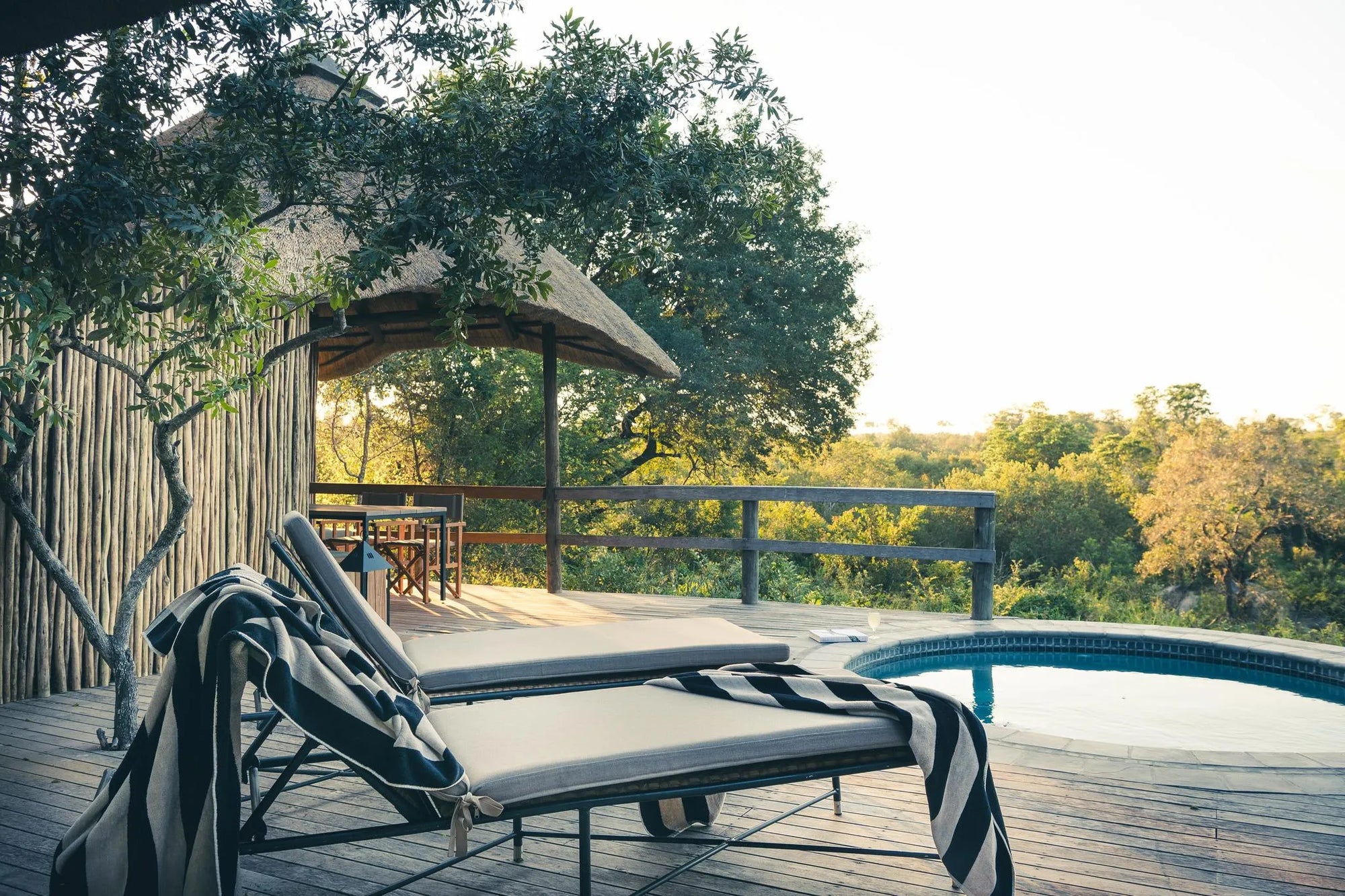 Pioneer Camp Luxury Suite - Deck at Londolozi Pioneer Camp, Londolozi Game Reserve, South Africa.