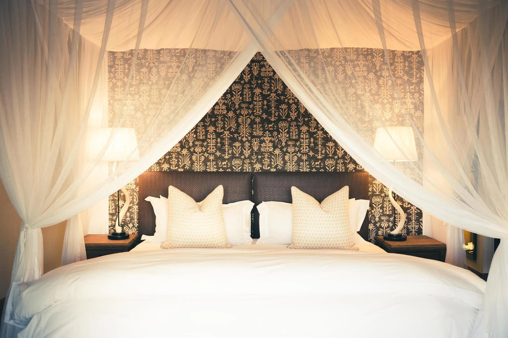 Pioneer Camp Luxury Suite - Bedroom at Londolozi Pioneer Camp, Londolozi Game Reserve, South Africa.
