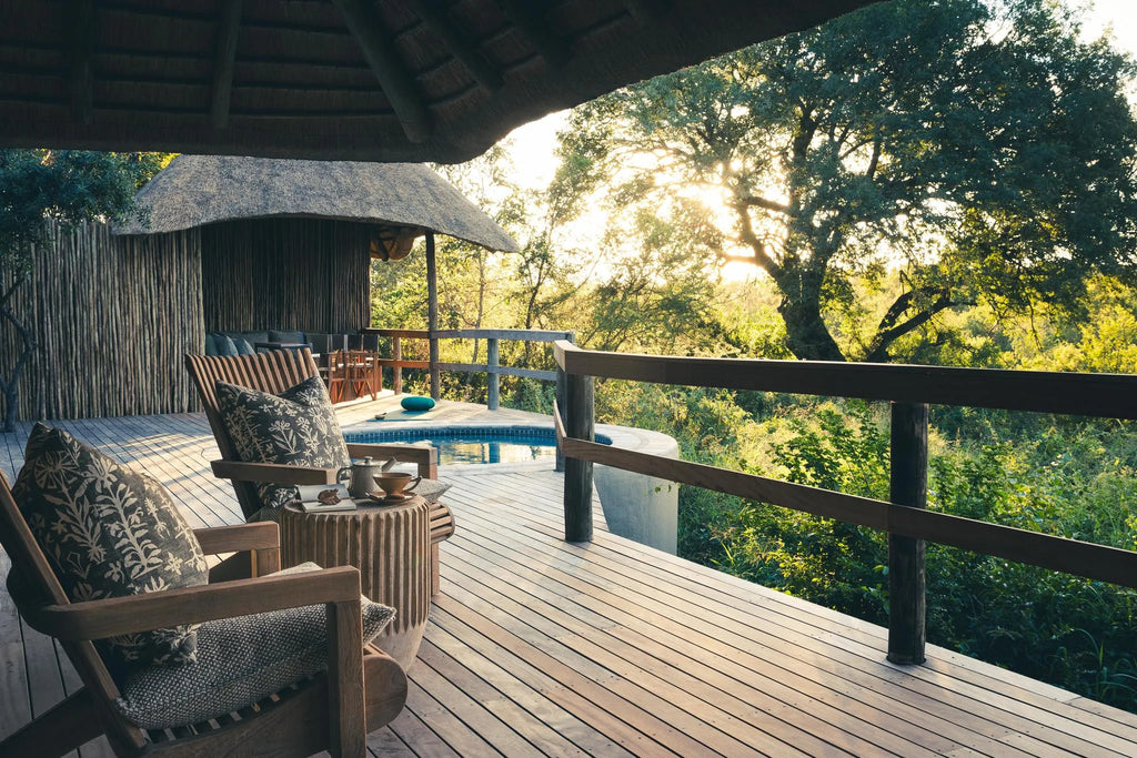 Pioneer Camp Luxury Suite - Deck at Londolozi Pioneer Camp, Londolozi Game Reserve, South Africa.