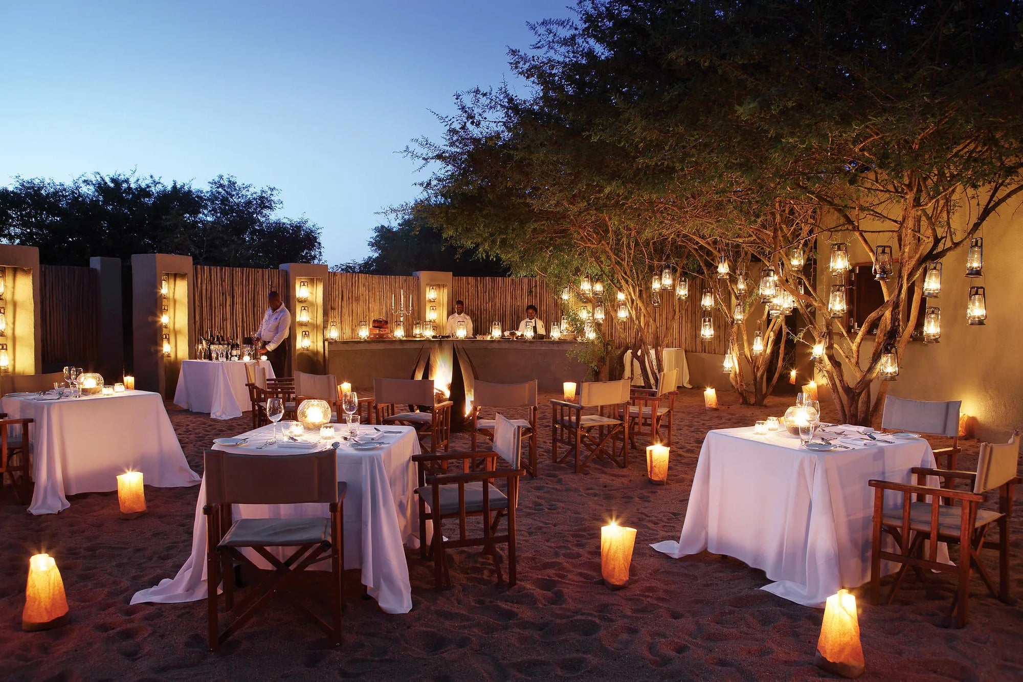 Londolozi Pioneer Camp - Boma dinner at Londolozi Pioneer Camp, Londolozi Game Reserve, South Africa.