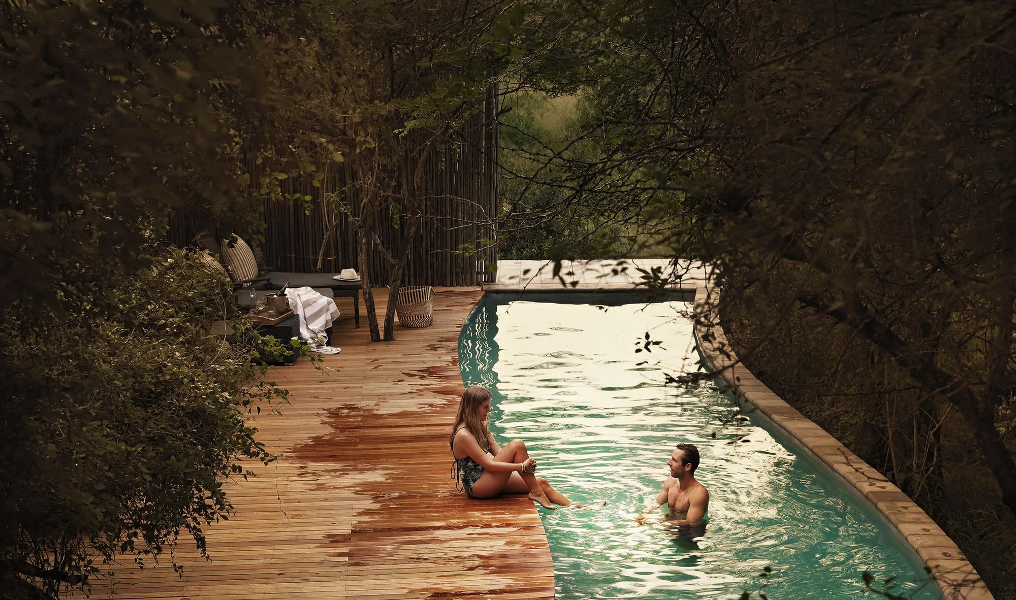 Londolozi Pioneer Camp - Full length Lap Pool at Londolozi Pioneer Camp, Londolozi Game Reserve, South Africa.