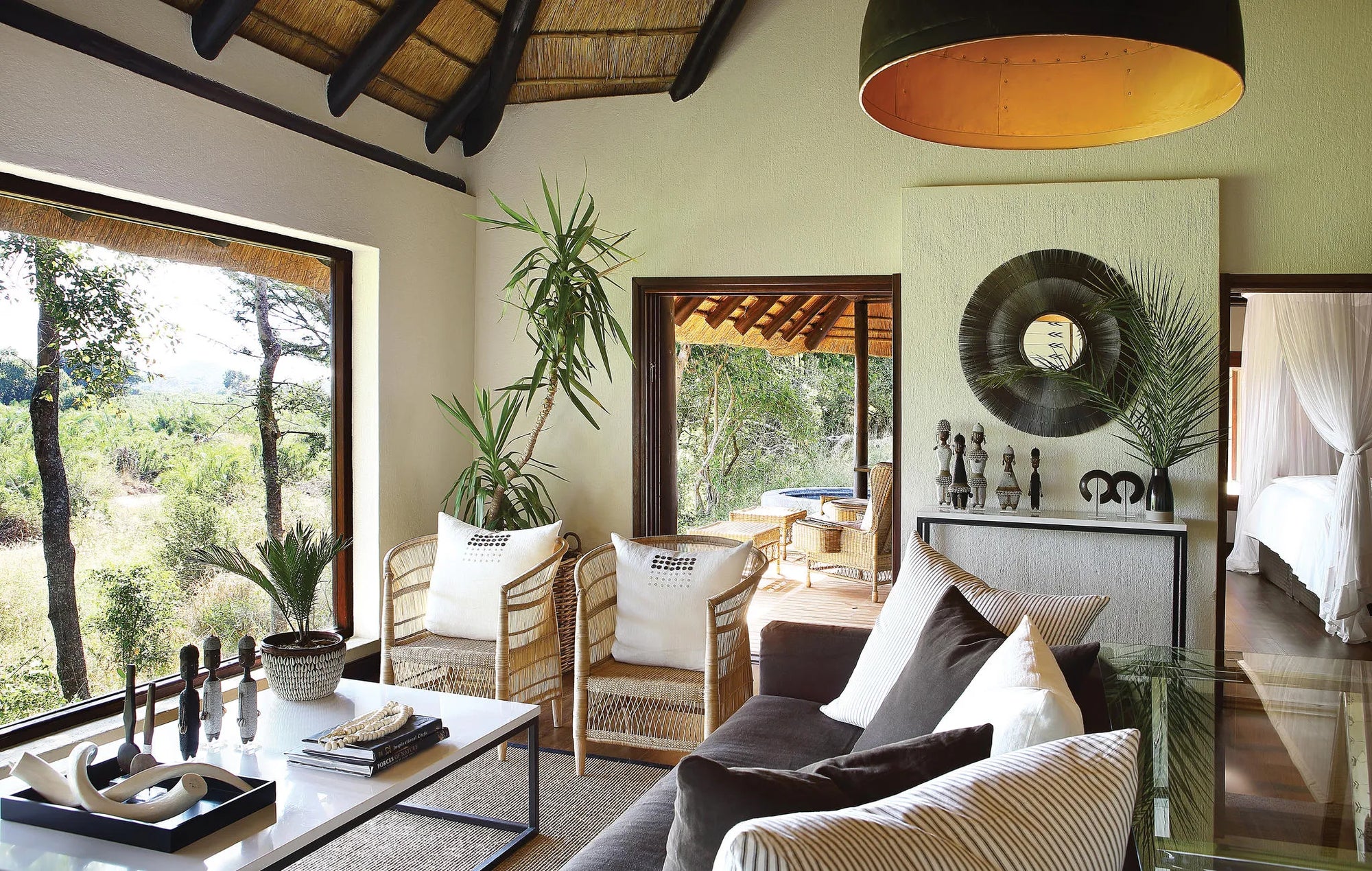 Tree Camp Suite Lounge at Londolozi Tree Camp, Londolozi Game Reserve, South Africa.