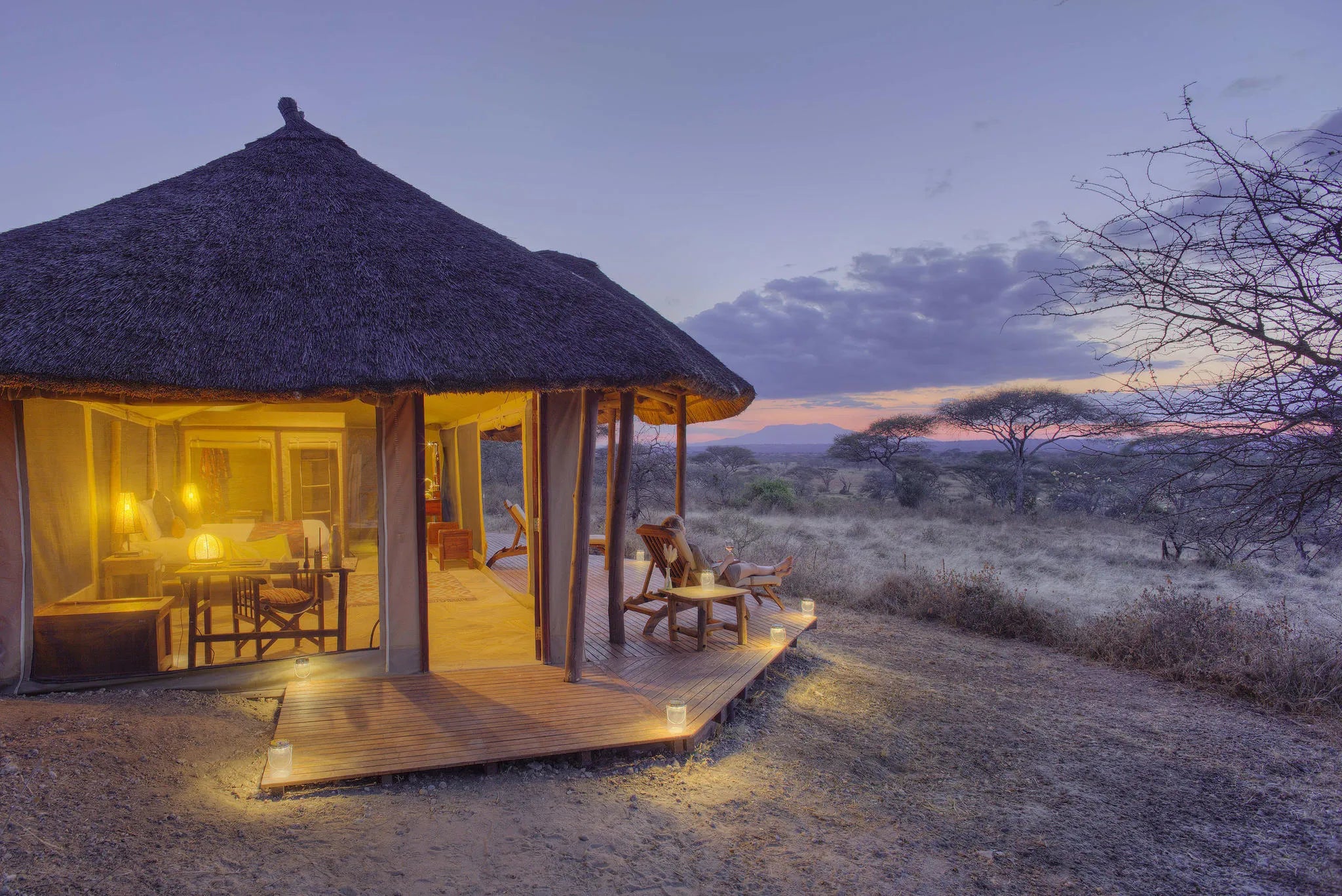Oliver's Camp - Exterior bedroom view at Oliver's Camp, Tarangire National Park, Tanzania.