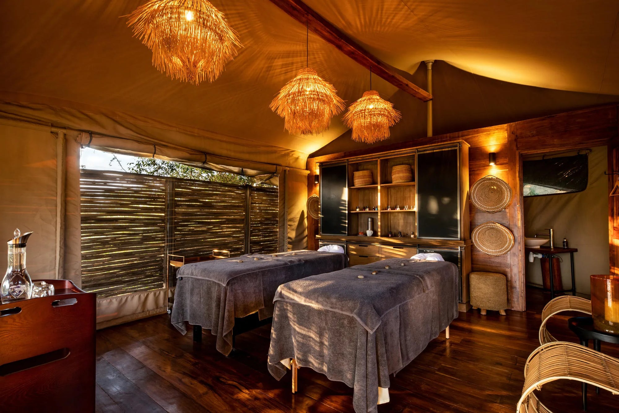 Sayari - Spa main area at Sayari, Northern Serengeti, Tanzania.
