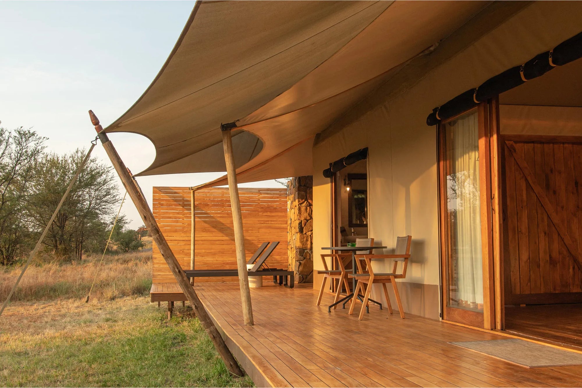 Sayari - Guest tent exterior at Sayari, Northern Serengeti, Tanzania.