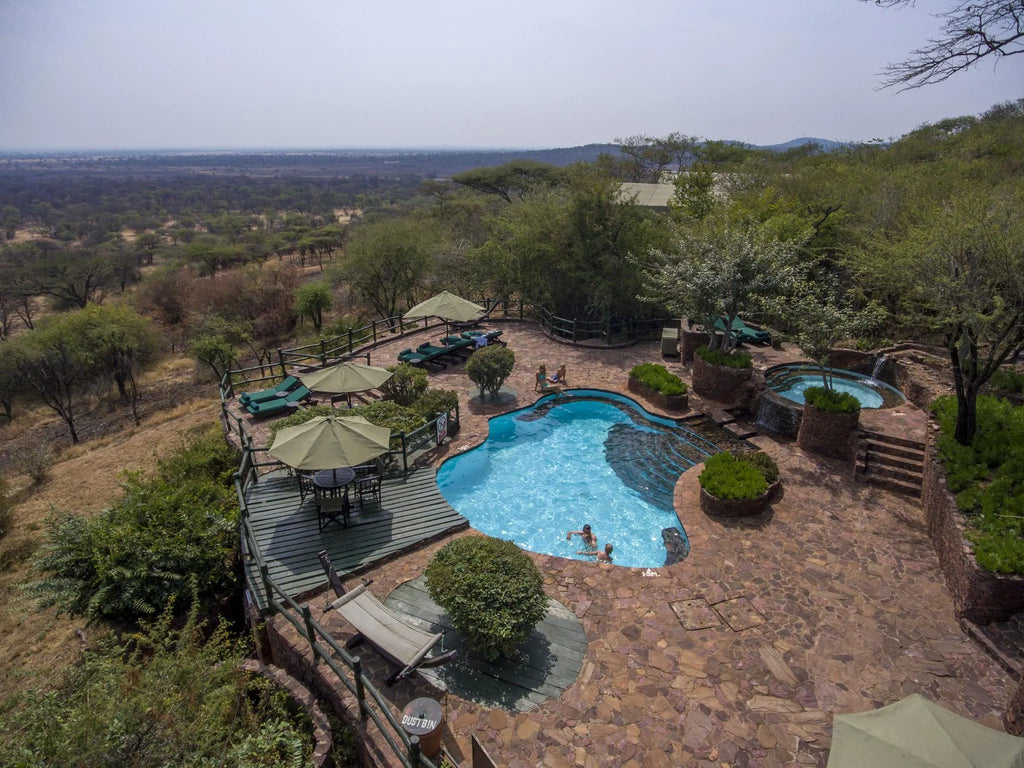 Swimming pool at Kirawira Serena Camp, Serengeti Western Corridor, Tanzania.