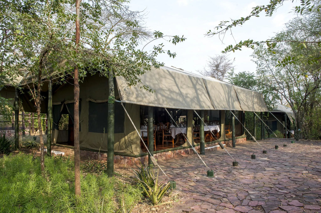 Dining tent at Kirawira Serena Camp, Serengeti Western Corridor, Tanzania.