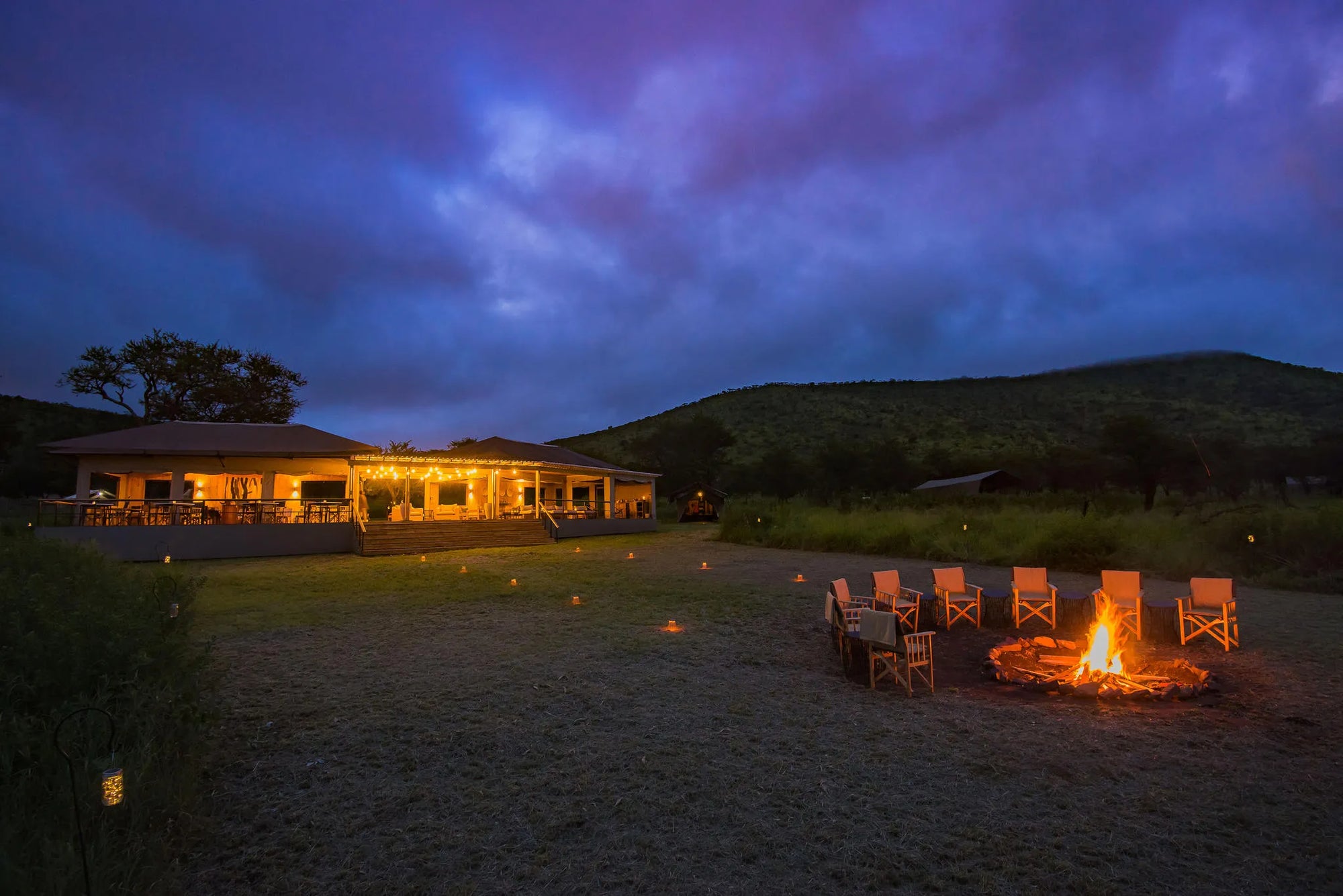 Dunia - Lounge and Dining Area at Dunia, Central Serengeti, Tanzania.