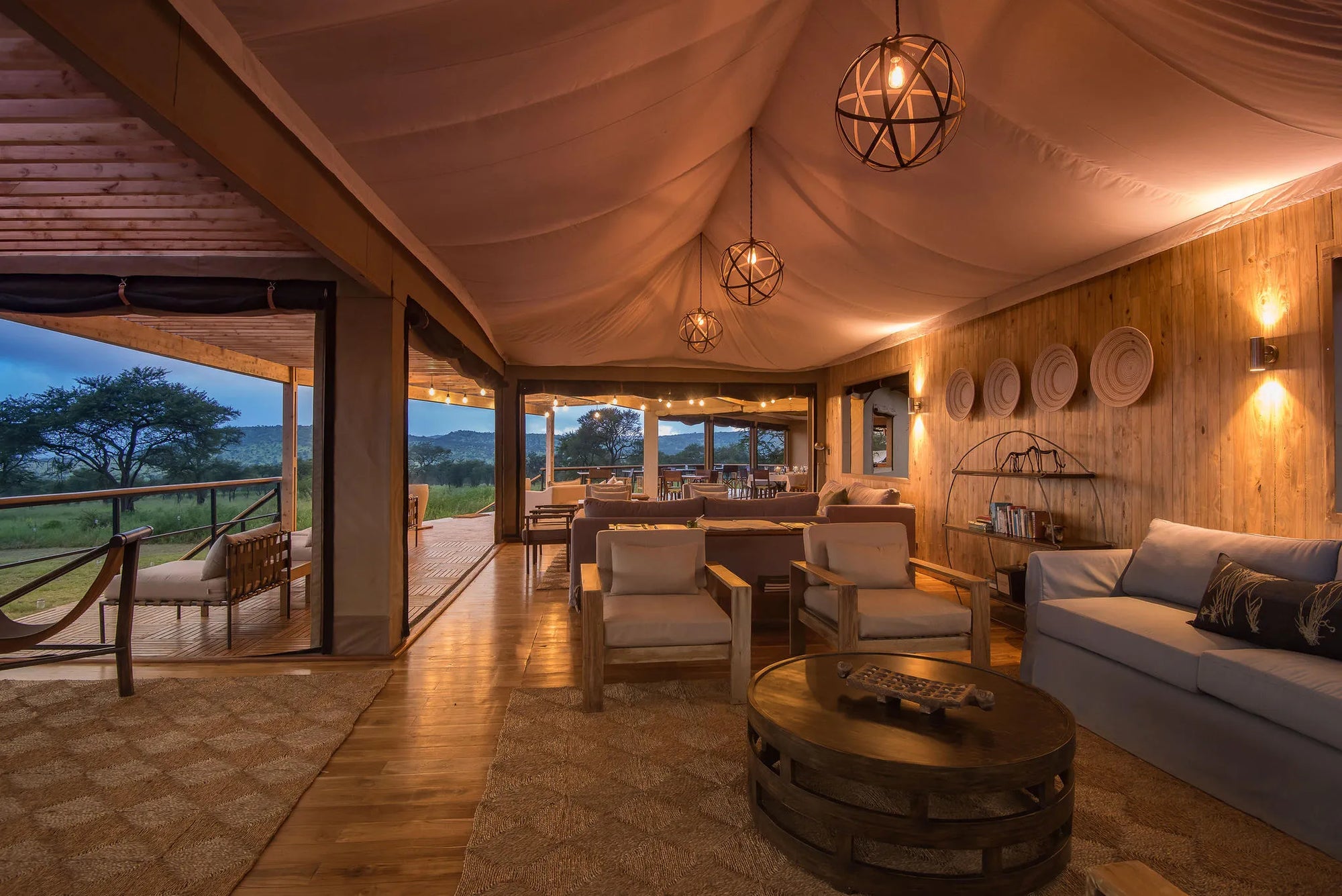 Dunia - Lounge Area at Dunia, Central Serengeti, Tanzania.