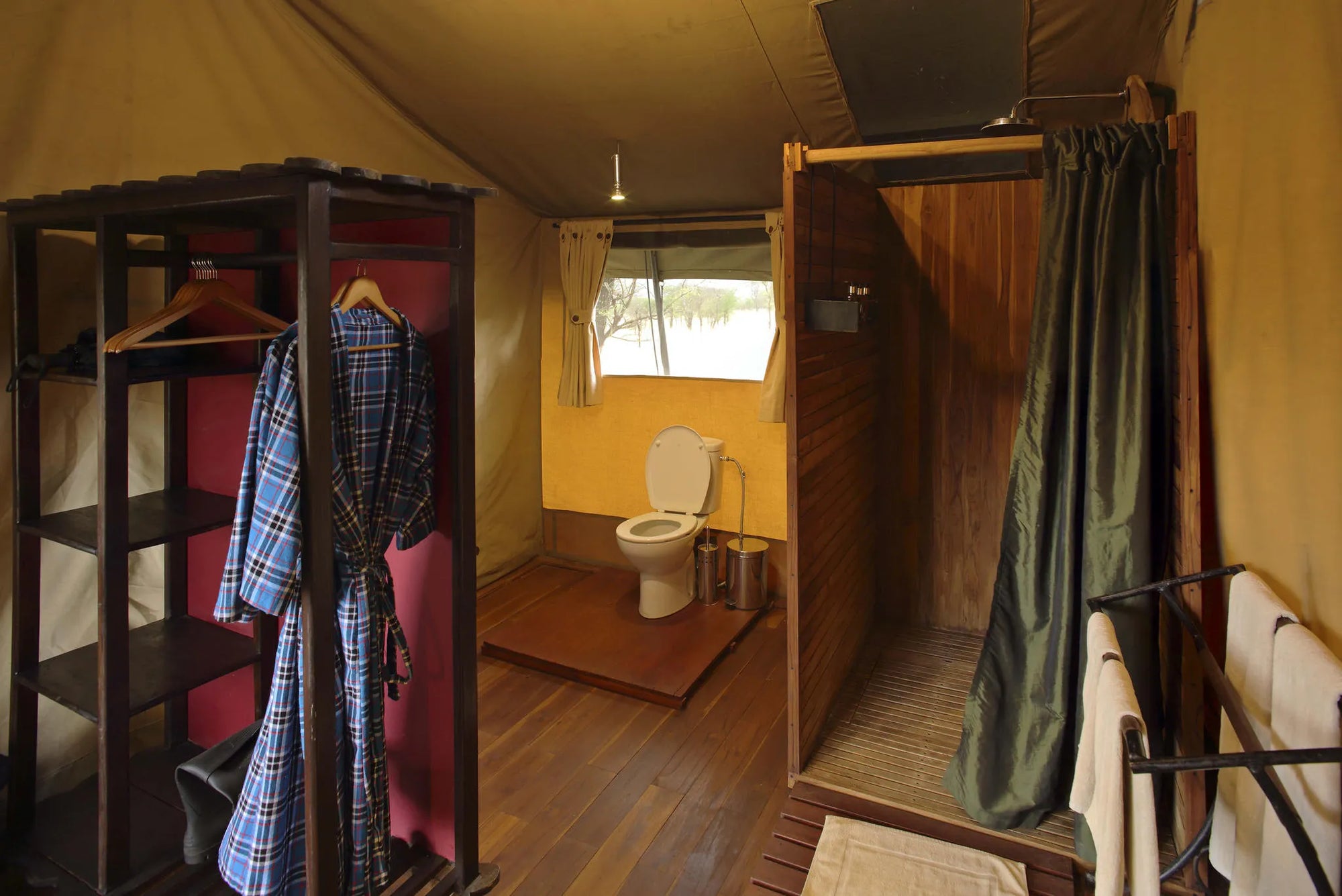 Dunia - En suite Bathroom at Dunia, Central Serengeti, Tanzania.