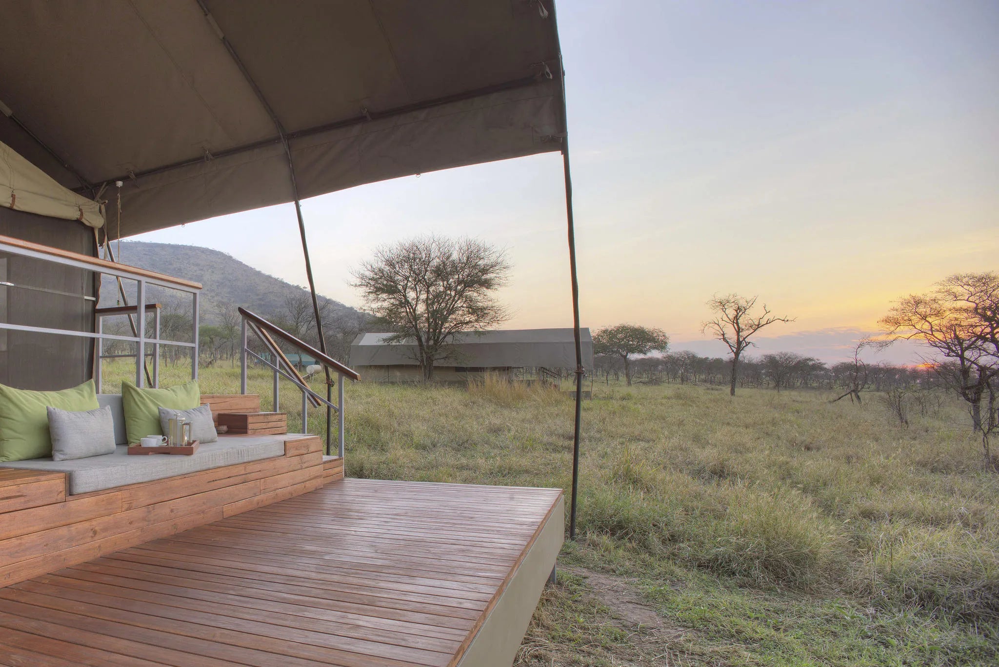 Dunia - Tent Deck Exterior at Dunia, Central Serengeti, Tanzania.