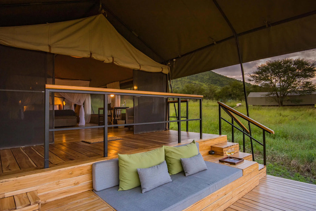 Dunia - Tent Deck Exterior at Dunia, Central Serengeti, Tanzania.
