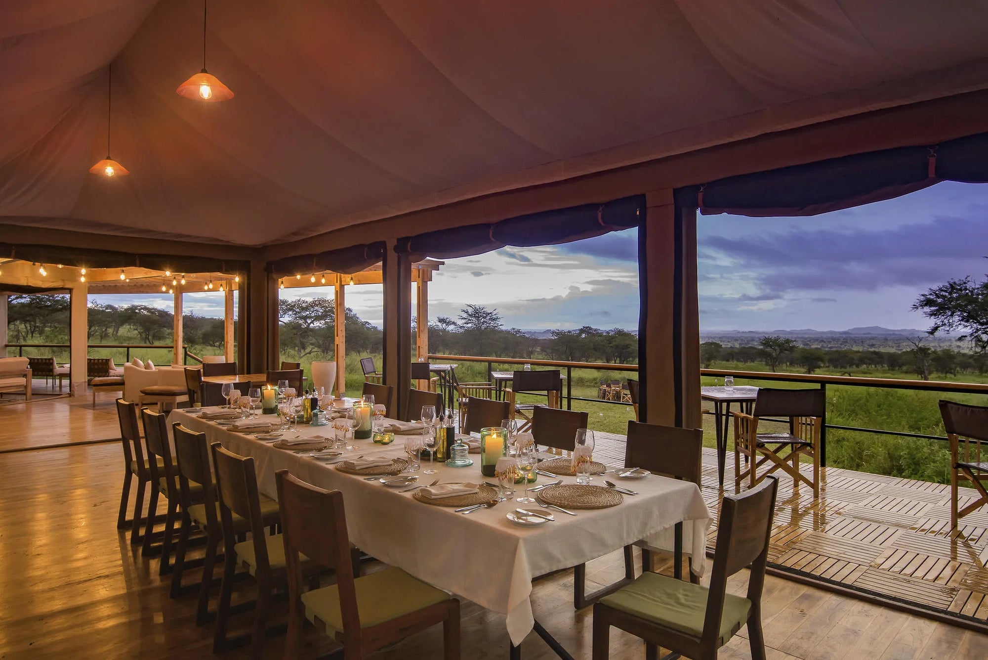 Dunia - Dining Area at Dunia, Central Serengeti, Tanzania.