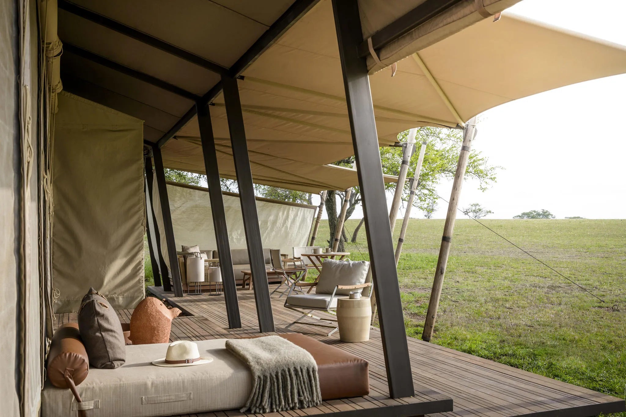 Singita Sabora Tented Camp Meditation Deck at Singita Sabora Tented Camp, Singita Serengeti Grumeti, Tanzania.