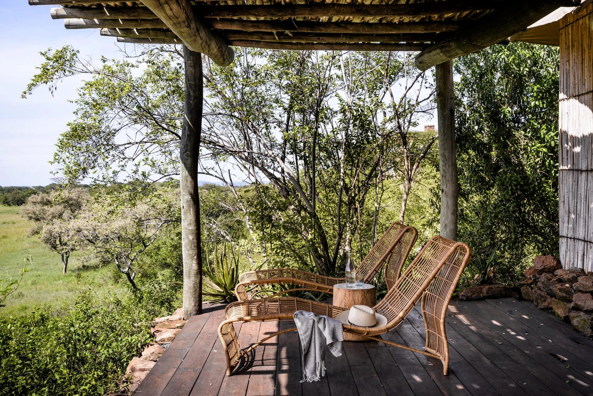 Singita Faru Faru Lodge - Deck at Singita Faru Faru Lodge, Singita Serengeti Grumeti, Tanzania.