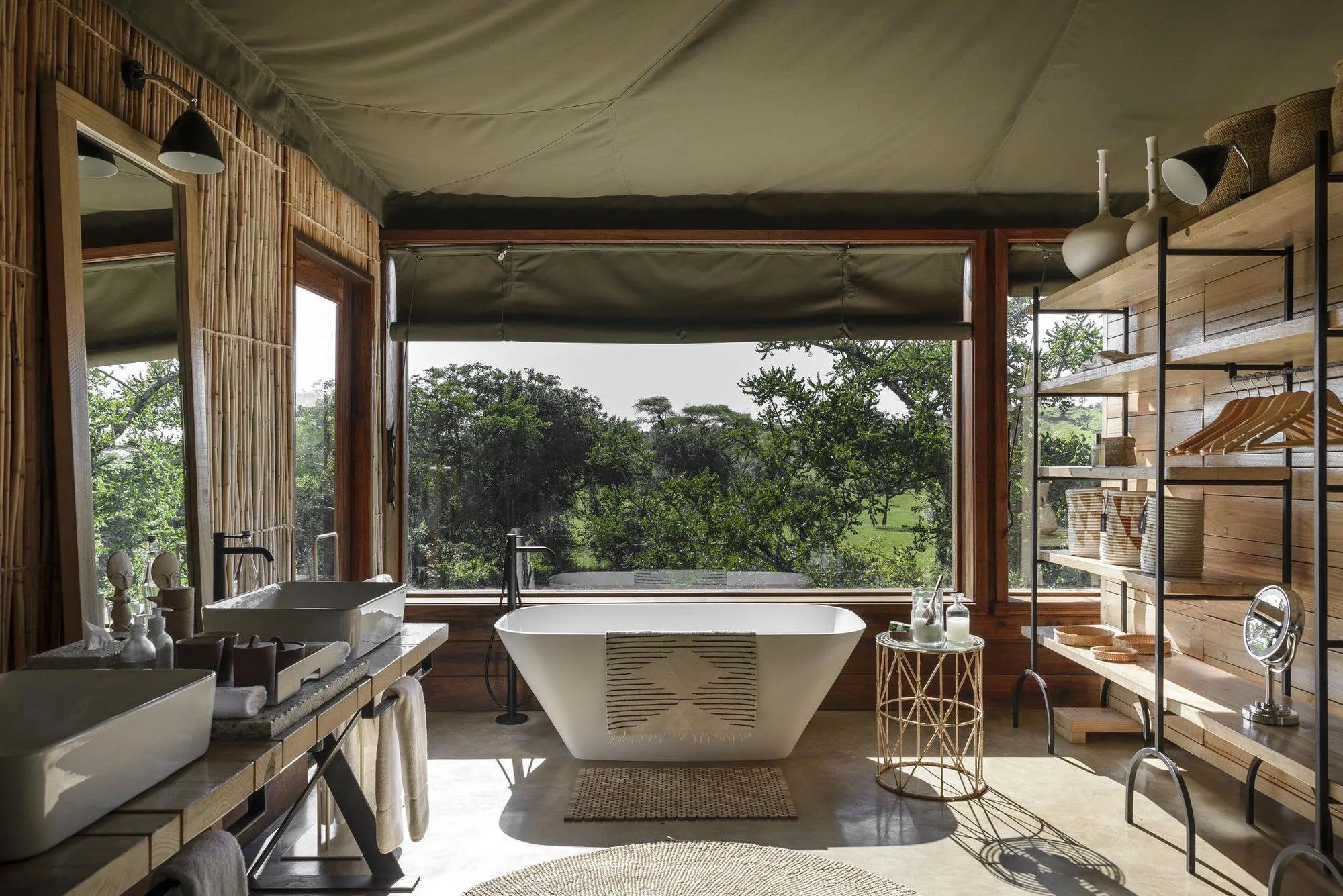 Singita Faru Faru Lodge  - Suite Bathroom at Singita Faru Faru Lodge, Singita Serengeti Grumeti, Tanzania.
