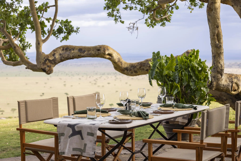 Singita Sasakwa Lodge Outdoor Dining at Singita Sasakwa Lodge, Singita Serengeti Grumeti, Tanzania.