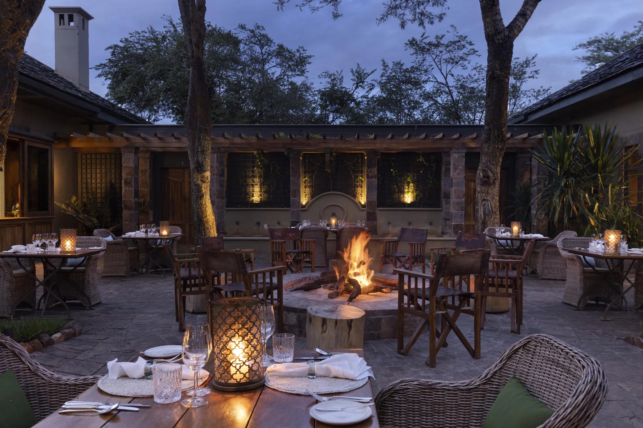 Singita Sasakwa Lodge Outdoor Dining at Singita Sasakwa Lodge, Singita Serengeti Grumeti, Tanzania.