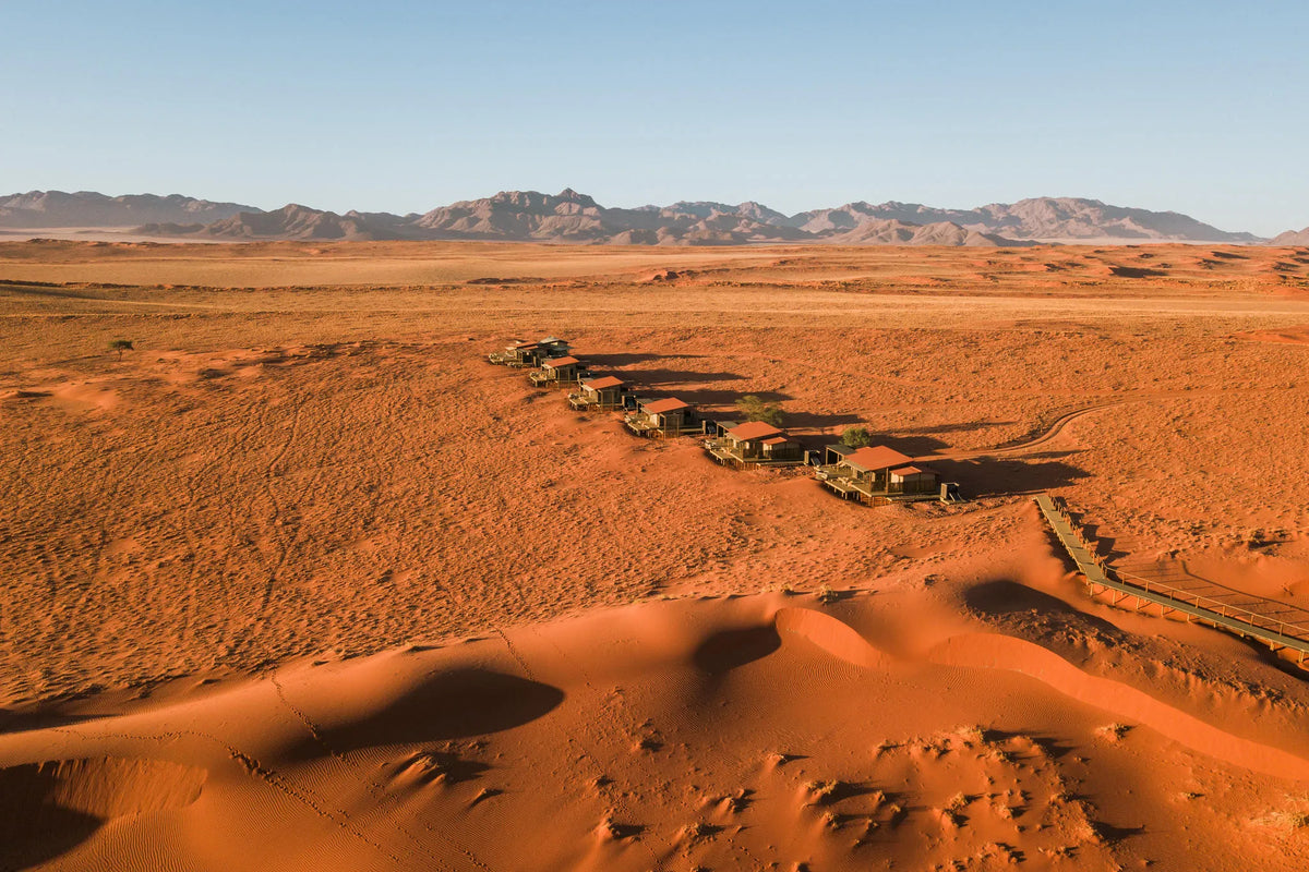Vast landscapes at Wolwedans Desert Lodge, NamibRand Nature Reserve, Namibia.