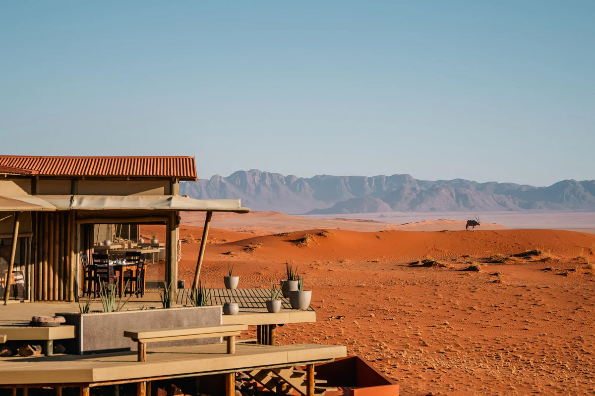 Bar at Wolwedans Desert Lodge, NamibRand Nature Reserve, Namibia.