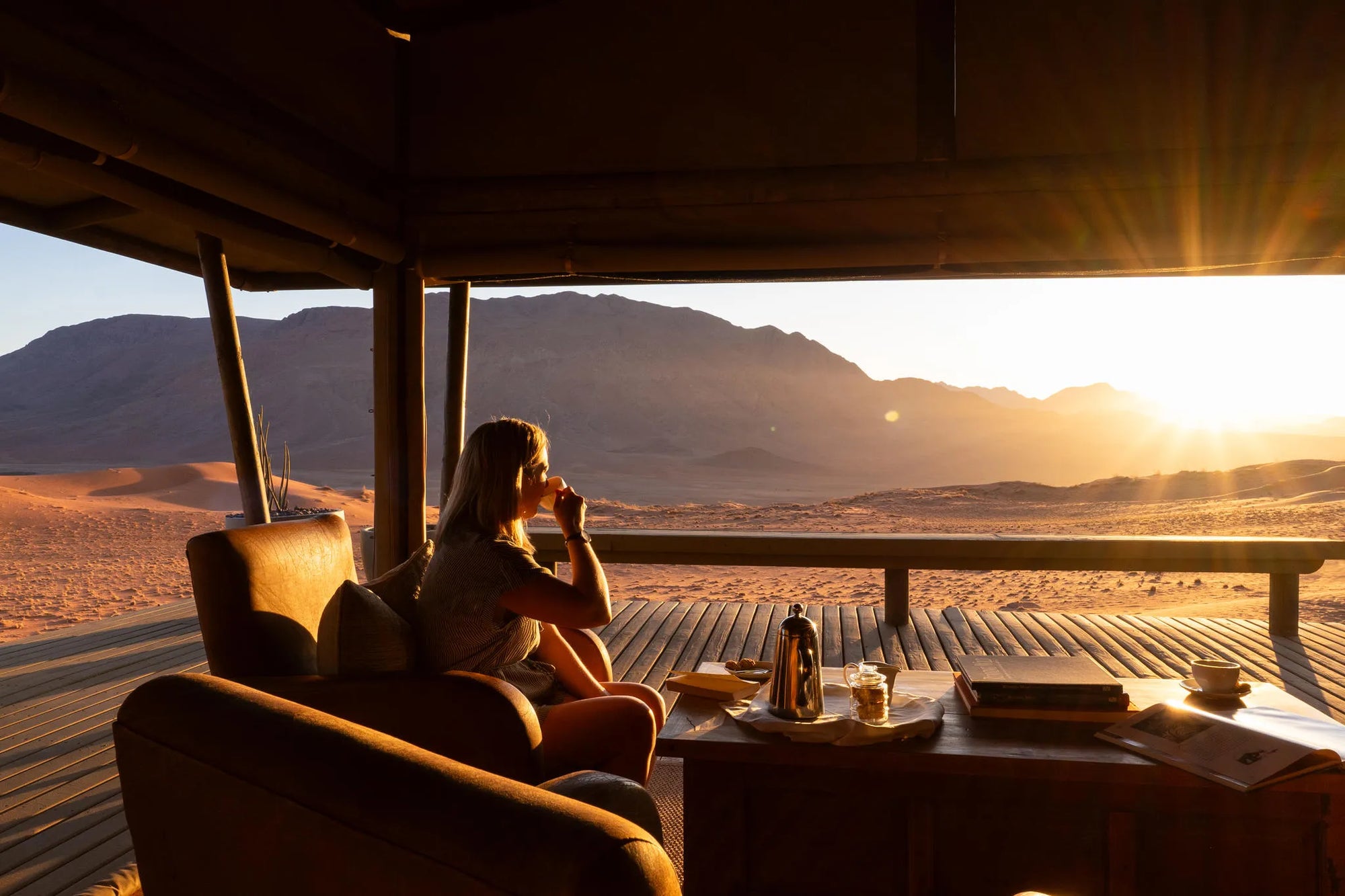 Take it all In at Wolwedans Desert Lodge, NamibRand Nature Reserve, Namibia.