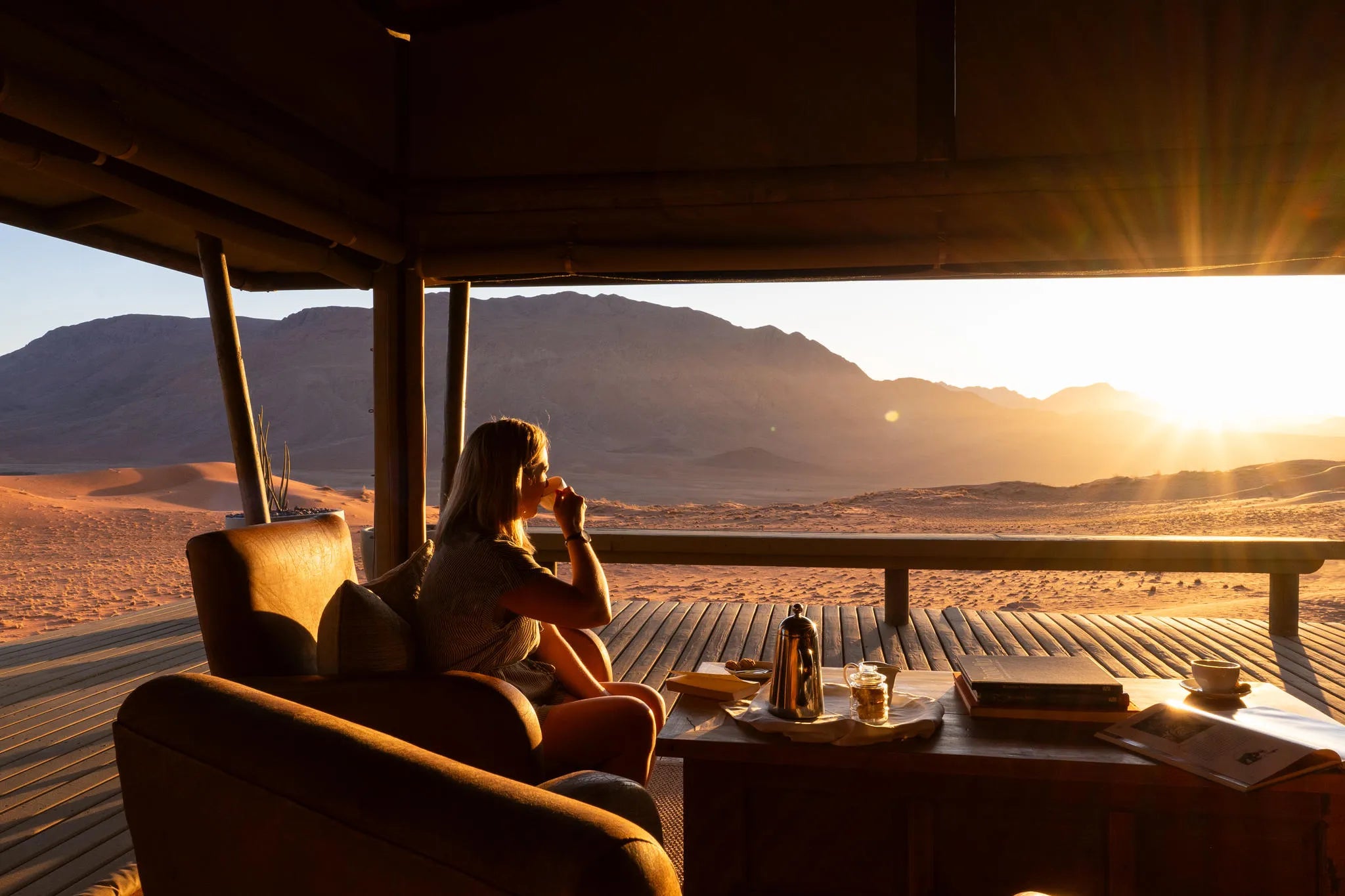 Take it all In at Wolwedans Desert Lodge, NamibRand Nature Reserve, Namibia.