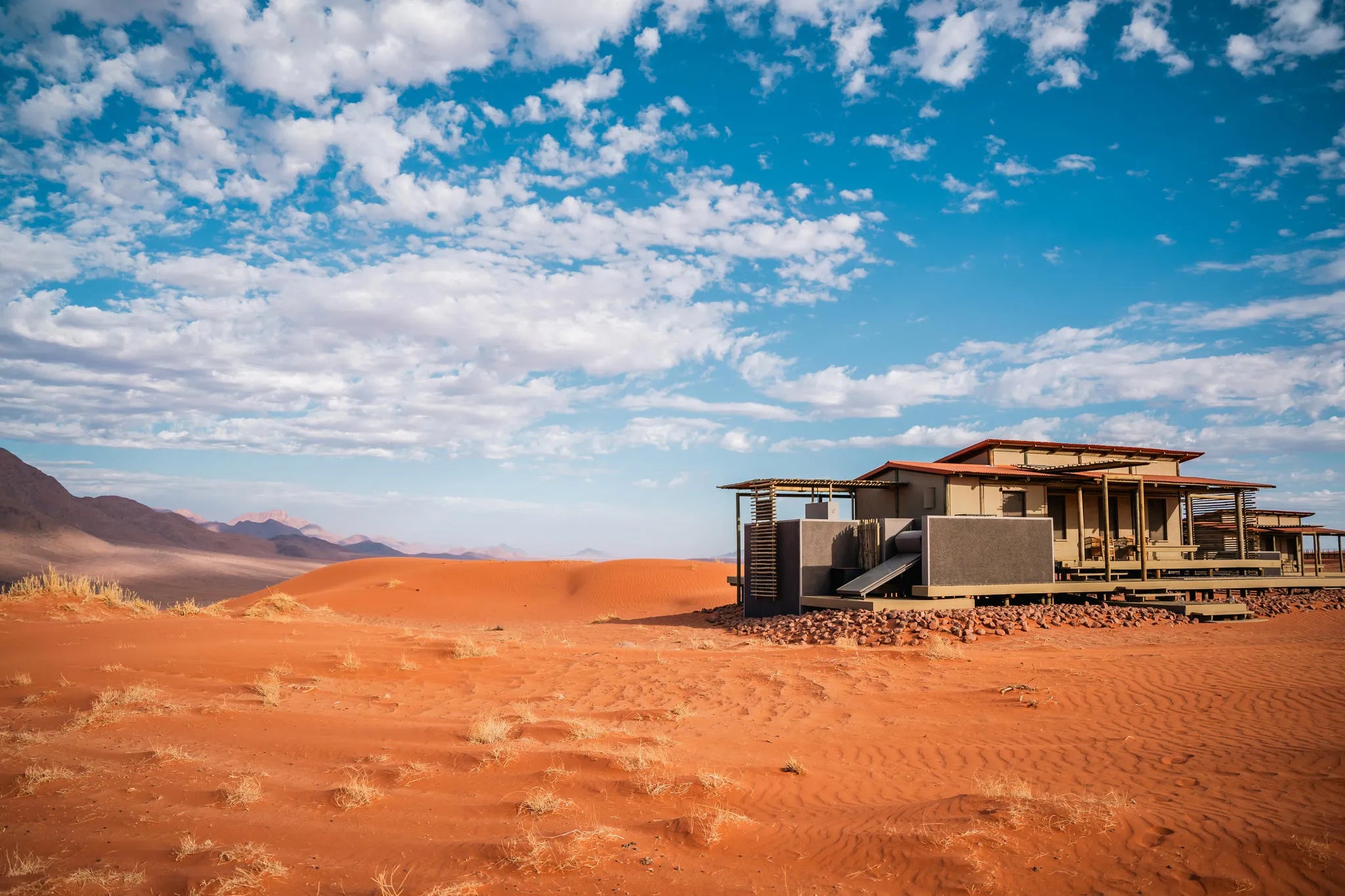 Room Exterior at Wolwedans Desert Lodge, NamibRand Nature Reserve, Namibia.