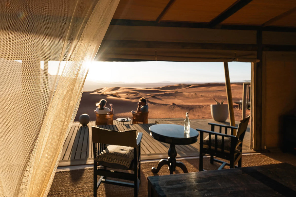 View from Room at Wolwedans Desert Lodge, NamibRand Nature Reserve, Namibia.