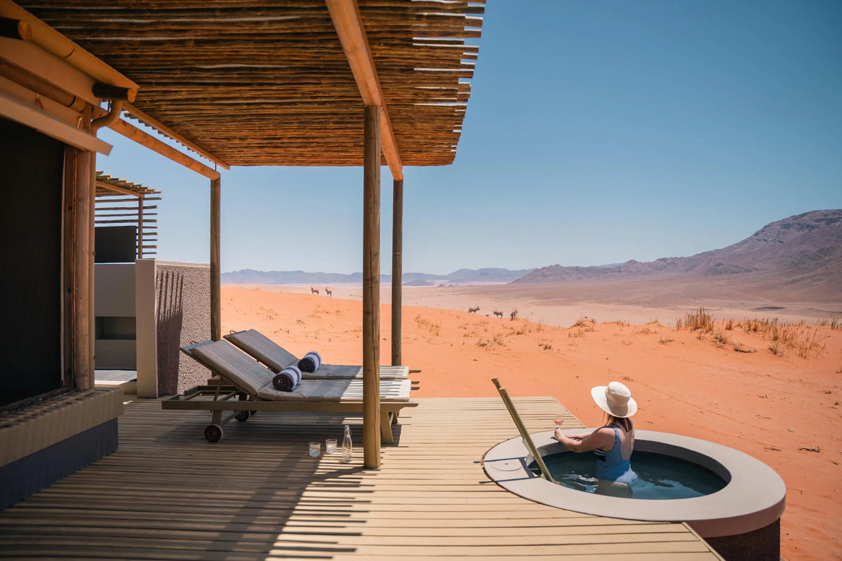 Private Chillers at Wolwedans Desert Lodge, NamibRand Nature Reserve, Namibia.