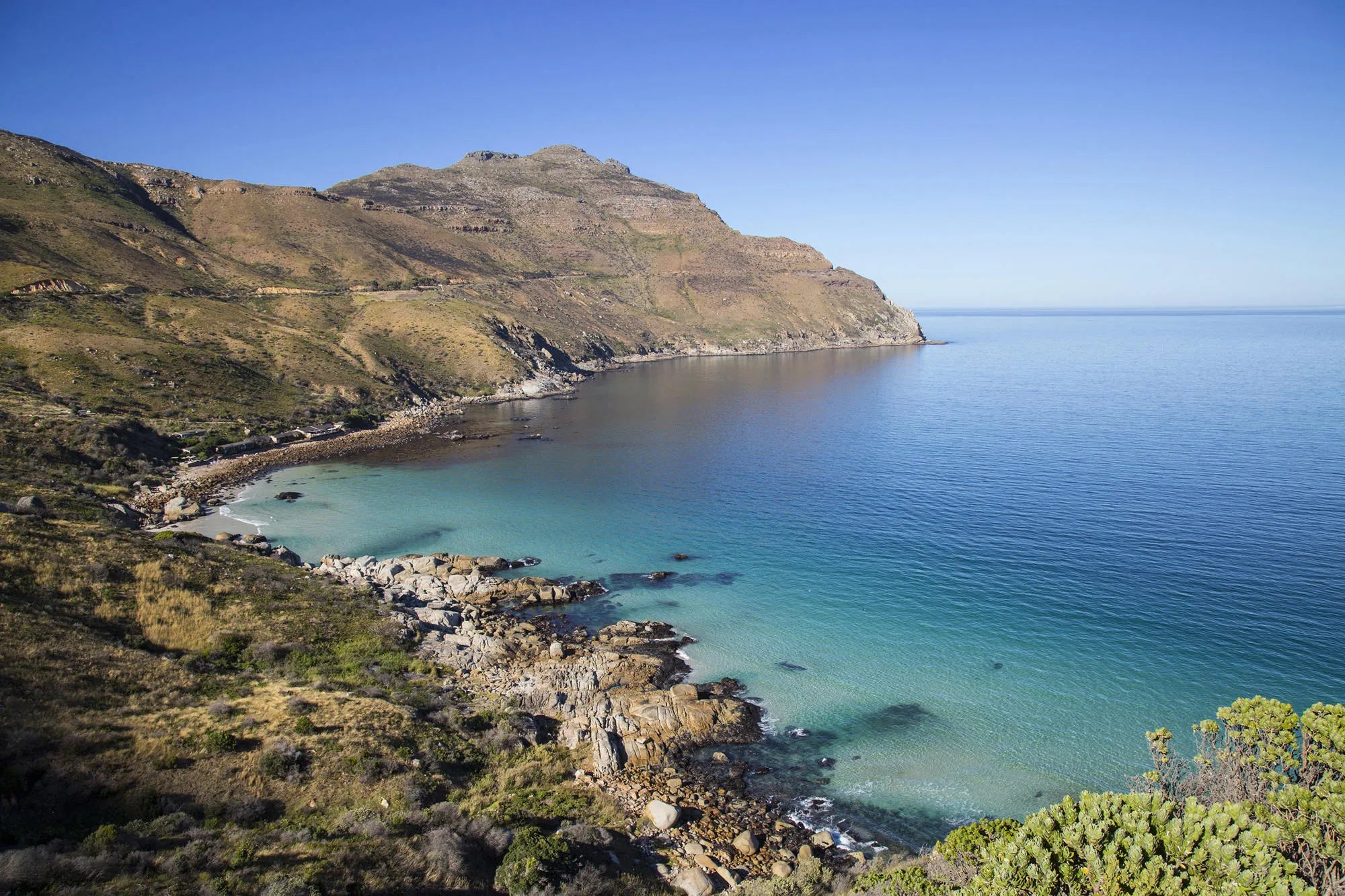 View from Chapmans Peak at Tintswalo Atlantic, Cape Town, South Africa.