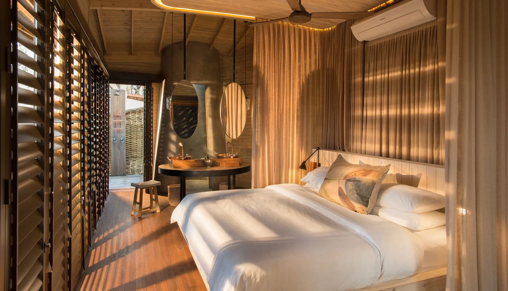 Sandibe Okavango Safari Lodge at andBeyond Sandibe Okavango Safari Lodge, Okavango Delta, Botswana.