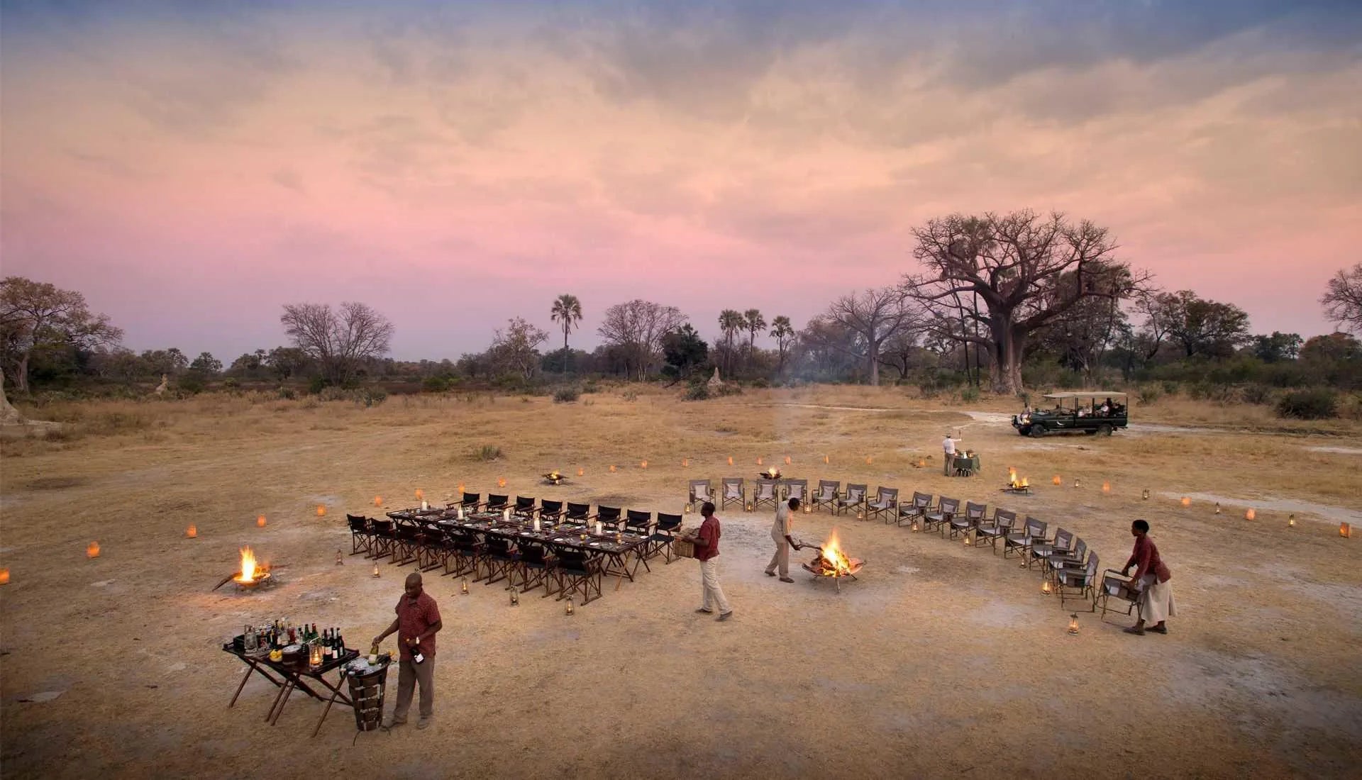 Sandibe Okavango Safari Lodge at andBeyond Sandibe Okavango Safari Lodge, Okavango Delta, Botswana.