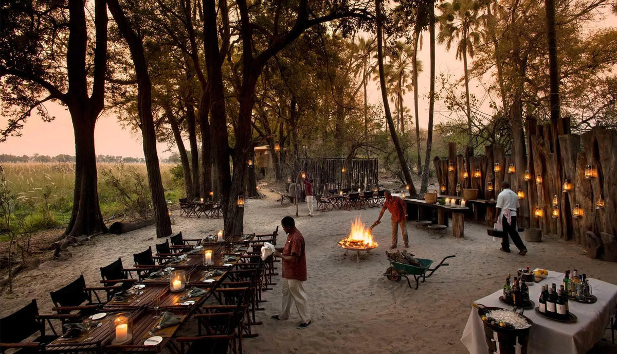 Sandibe Okavango Safari Lodge at andBeyond Sandibe Okavango Safari Lodge, Okavango Delta, Botswana.