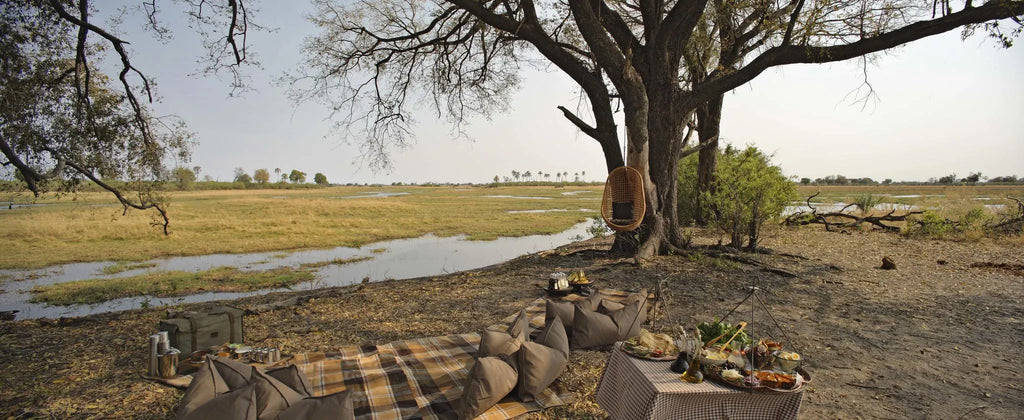 Sandibe Okavango Safari Lodge at andBeyond Sandibe Okavango Safari Lodge, Okavango Delta, Botswana.