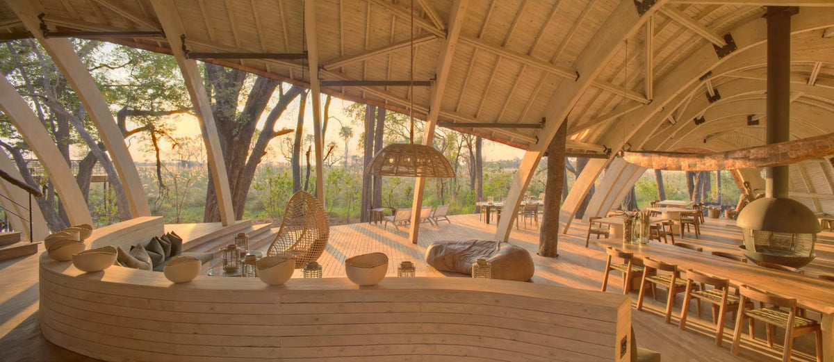 Sandibe Okavango Safari Lodge at andBeyond Sandibe Okavango Safari Lodge, Okavango Delta, Botswana.