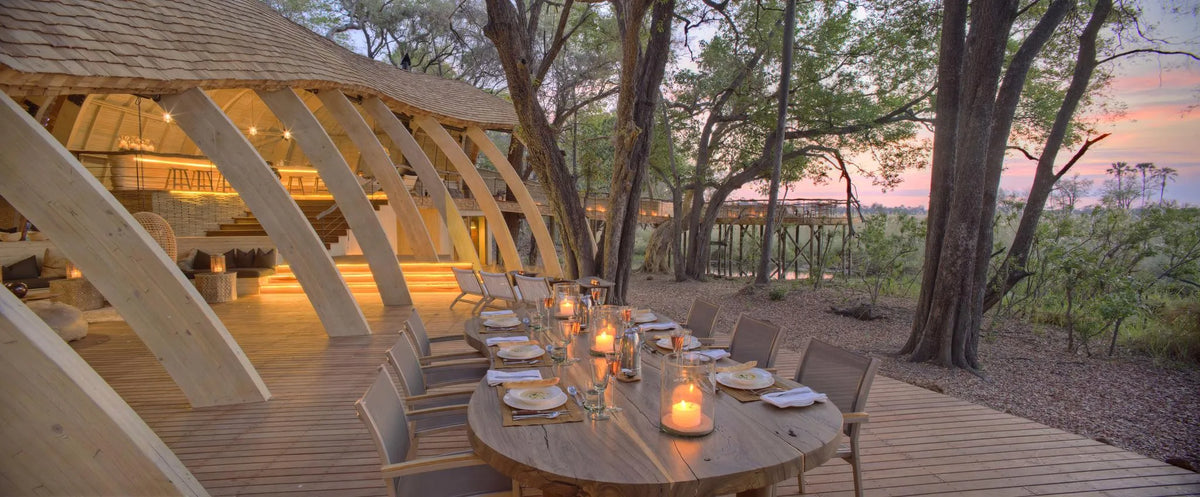 Sandibe Okavango Safari Lodge at andBeyond Sandibe Okavango Safari Lodge, Okavango Delta, Botswana.